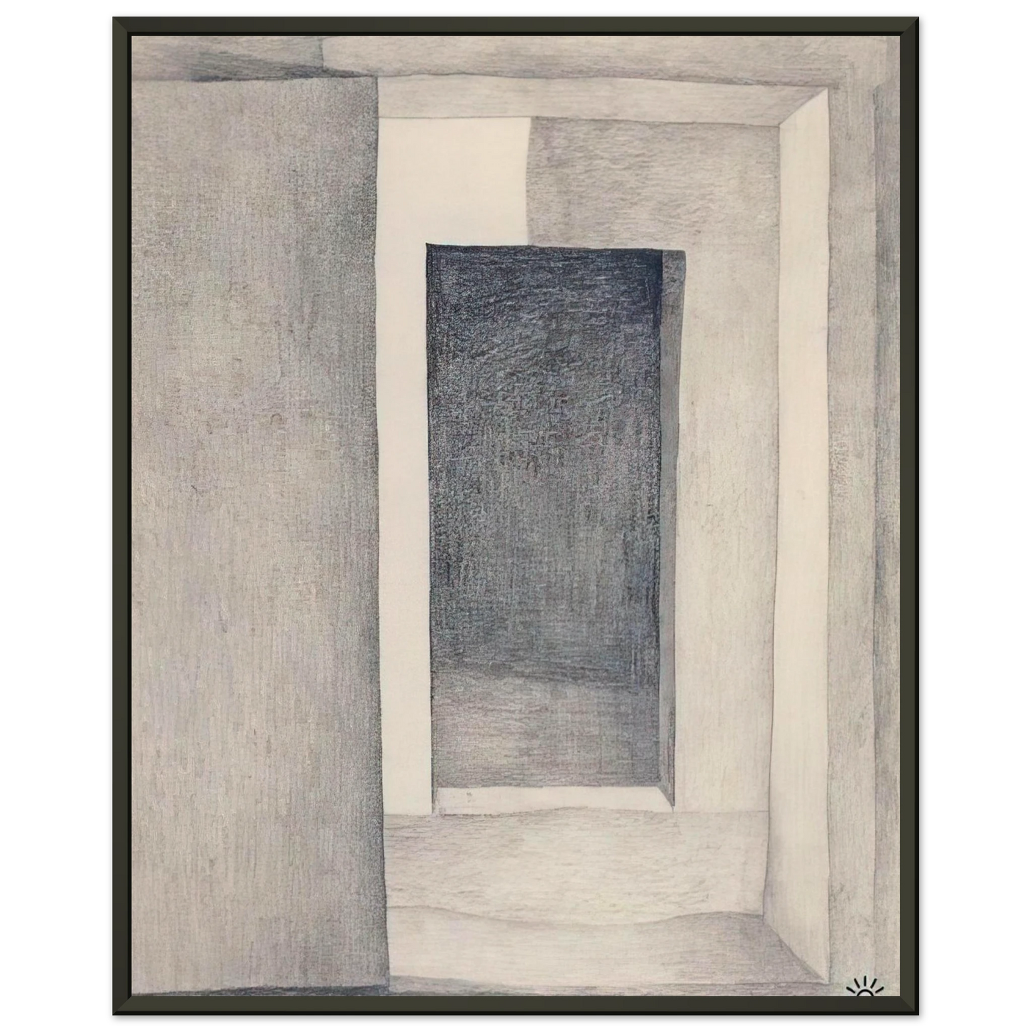 Georgia OKeeffe Patio Door Framed Art Print - Aluminum Frame - 70x100 cm / 28x40 inches