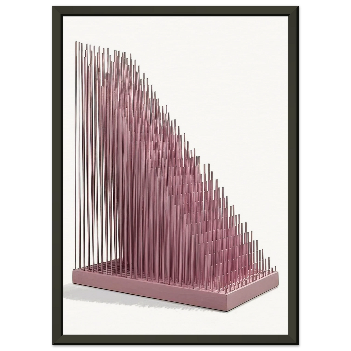 Jesus Rafael Soto PROGRESION ROSA Framed Art Print - Aluminum Frame - 70x100 cm / 28x40 inches