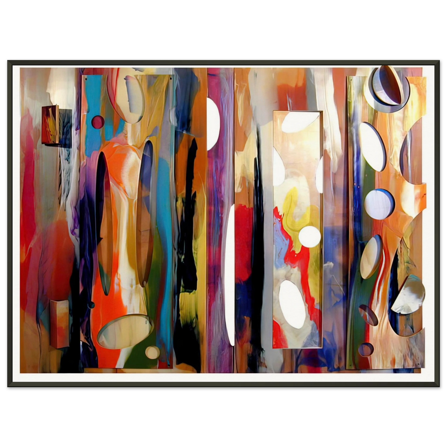 Sam Gilliam Tapestry Framed Art Print - Aluminum Frame - 40x50 cm / 16x20 inches