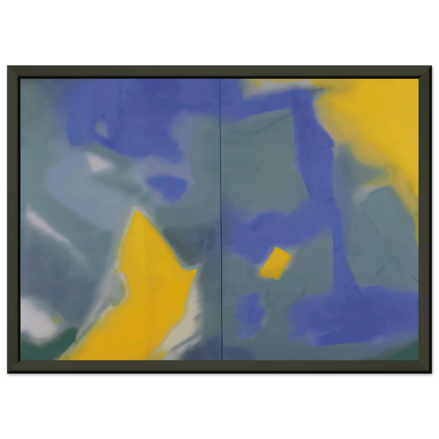 Esteban Vicente DIPTYCH 1987 Framed Art Print - Aluminum Frame - 40x50 cm / 16x20 inches