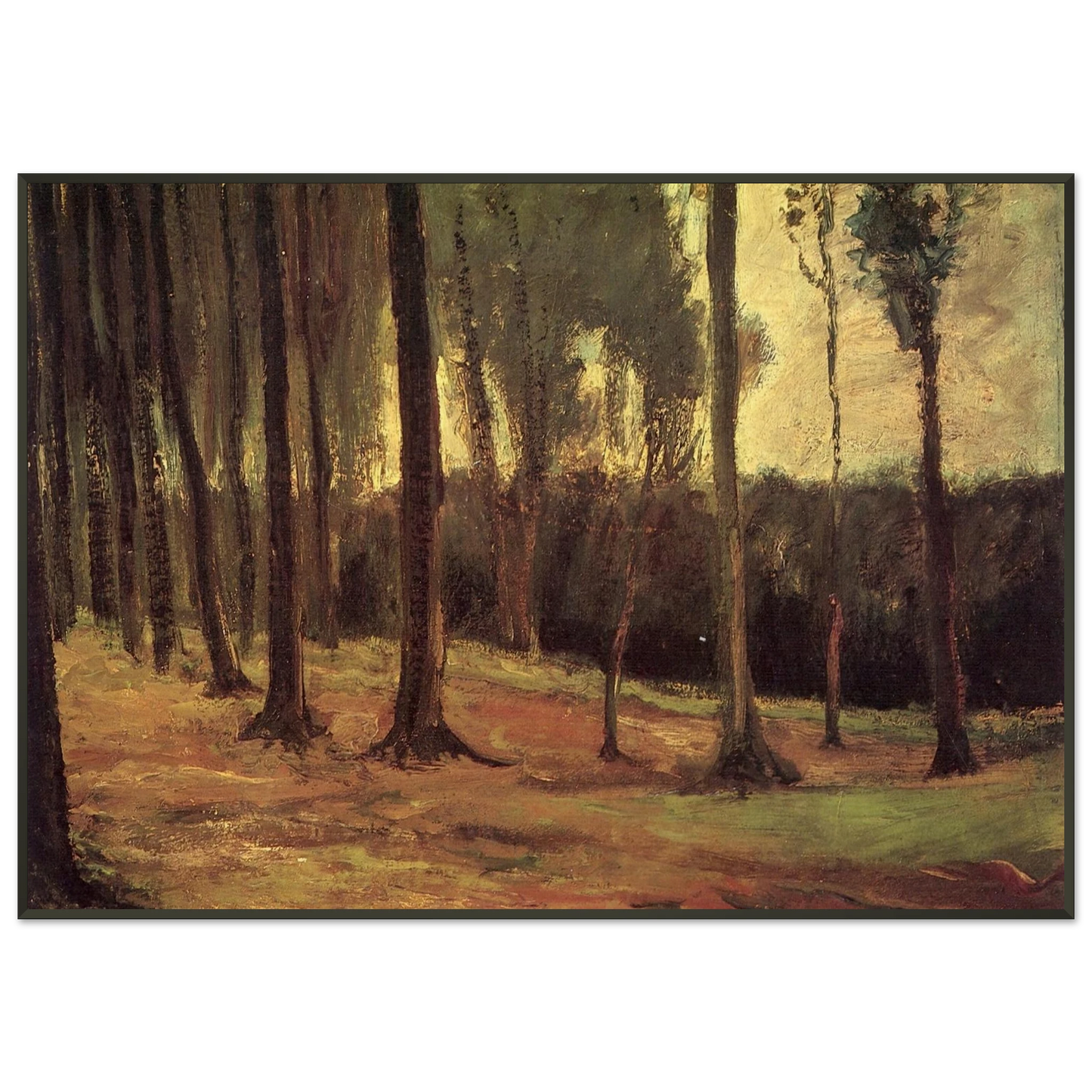 Vincent van Gogh  Edge of a Wood Framed Art Print  - Aluminum Frame - 21x29.7 cm / 8x12"