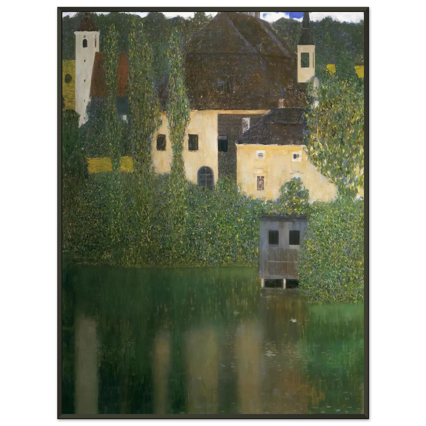 Gustav Klimt WATER CASTLE Framed Art Print - Aluminum Frame - 60x80 cm / 24x32 inches