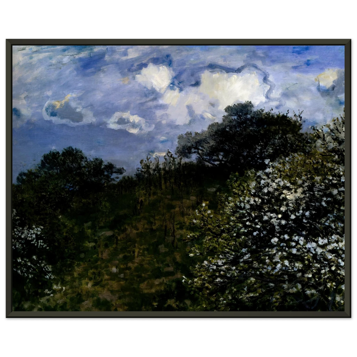 claude monet Spring Framed Art Print - Aluminum Frame - 70x100 cm / 28x40 inches