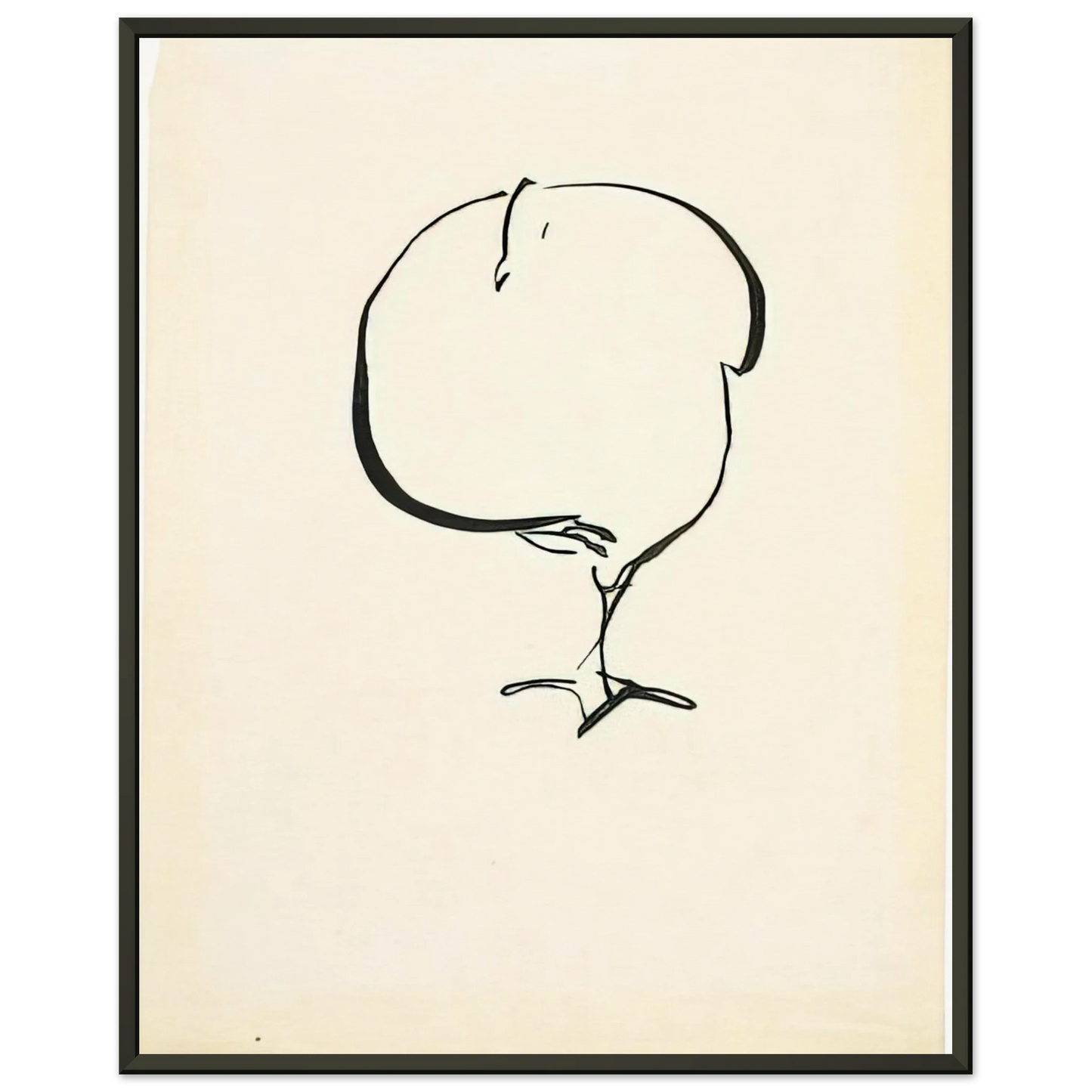 Josef Albers STANDING BIRD FRONT VIEW 1917 Framed Art Print - Aluminum Frame - 60x80 cm / 24x32 inches