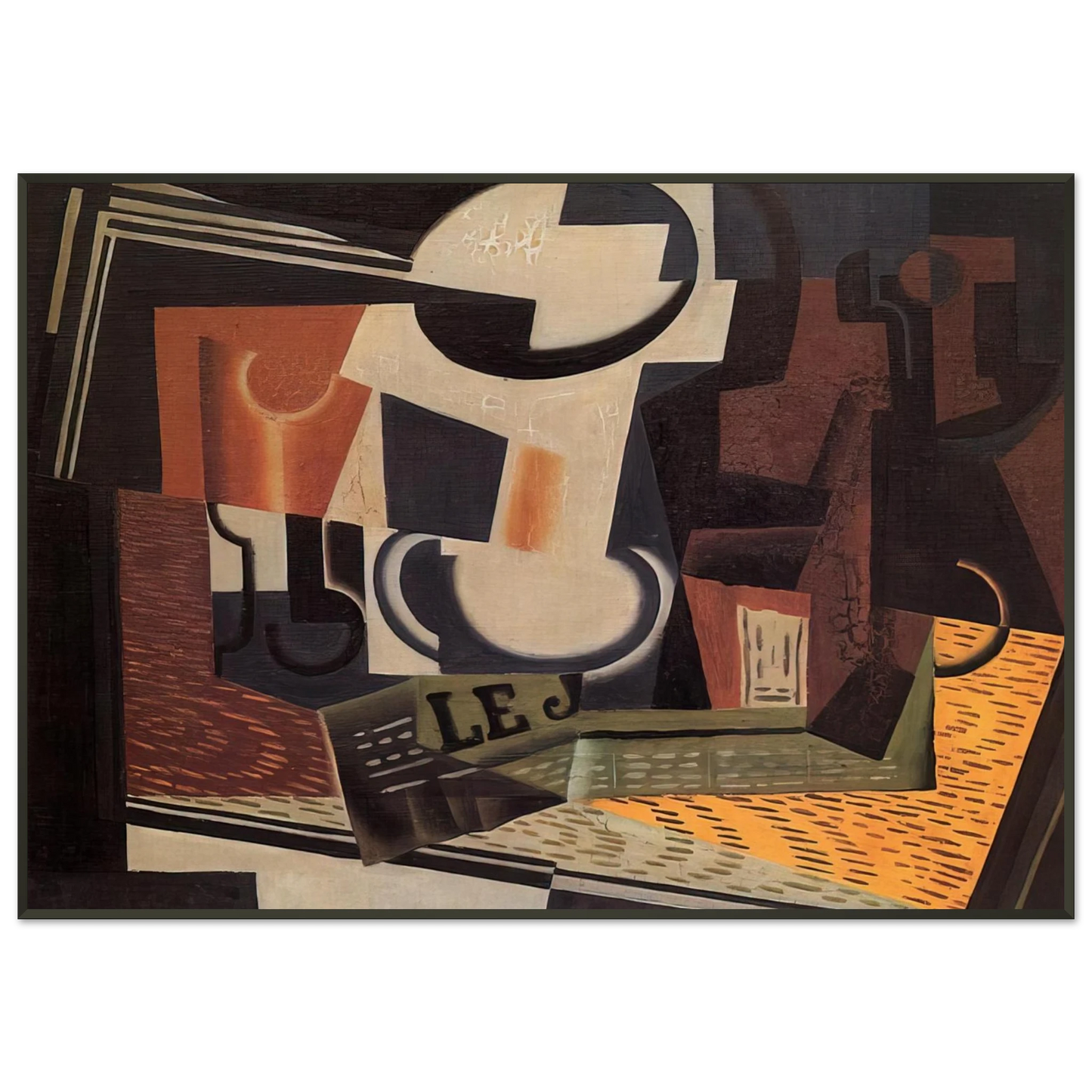 Juan Gris STILL LIFE WITH FRUIT BOWL 1918 Framed Art Print - Aluminum Frame - 21x29.7 cm / 8x12"