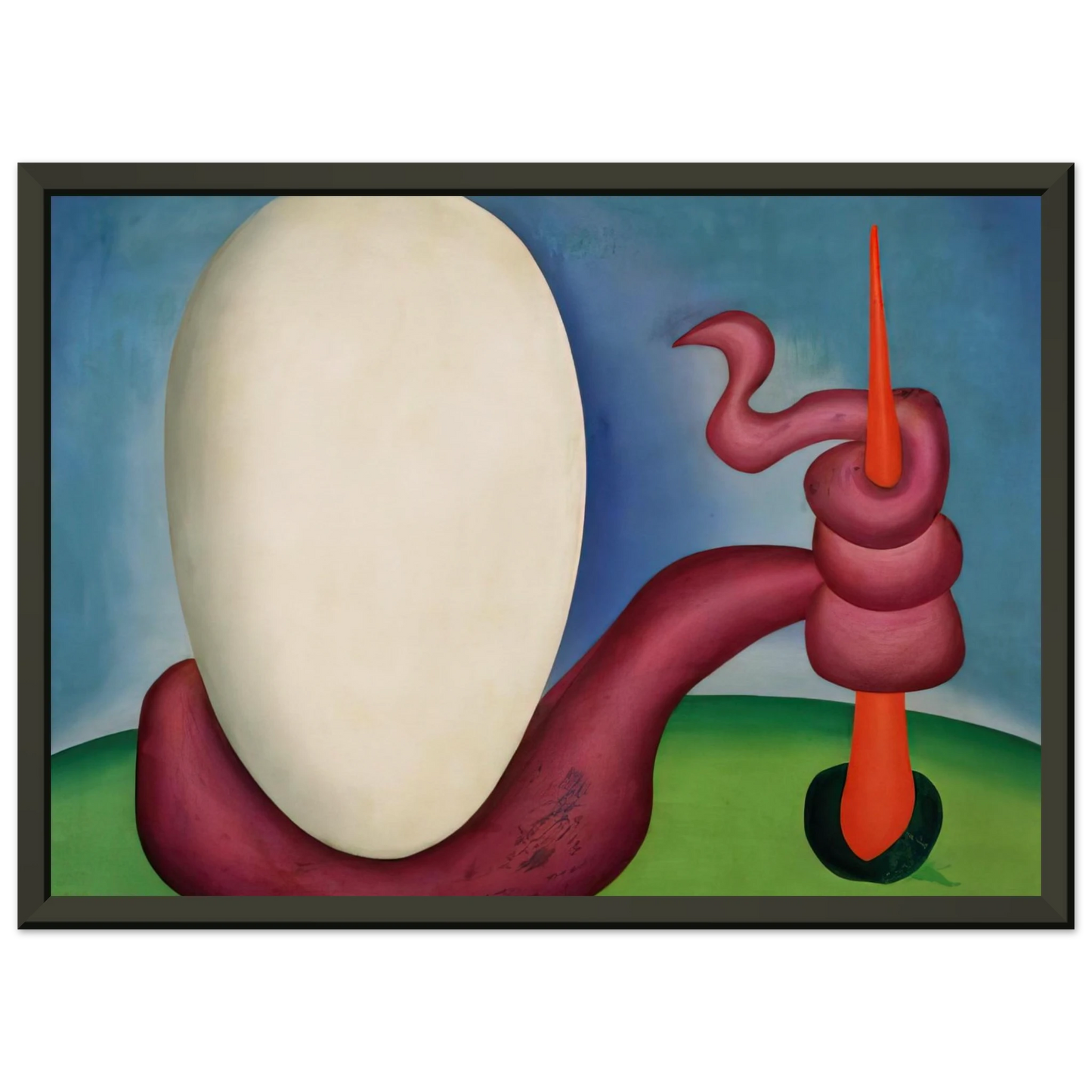 Tarsila do Amaral The Egg Framed Art Print - Aluminum Frame - 40x50 cm / 16x20 inches