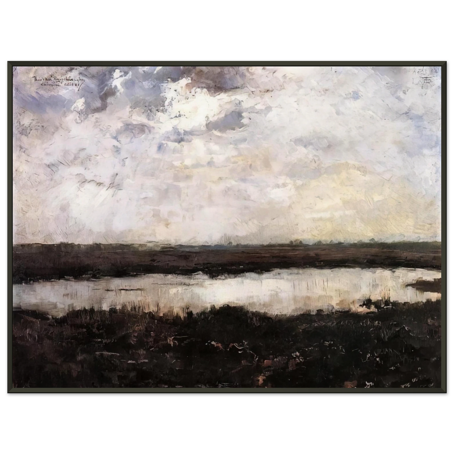Theo van Rysselberghe A POND IN CAMPINE 1884 Framed Art Print - Aluminum Frame - 60x80 cm / 24x32 inches