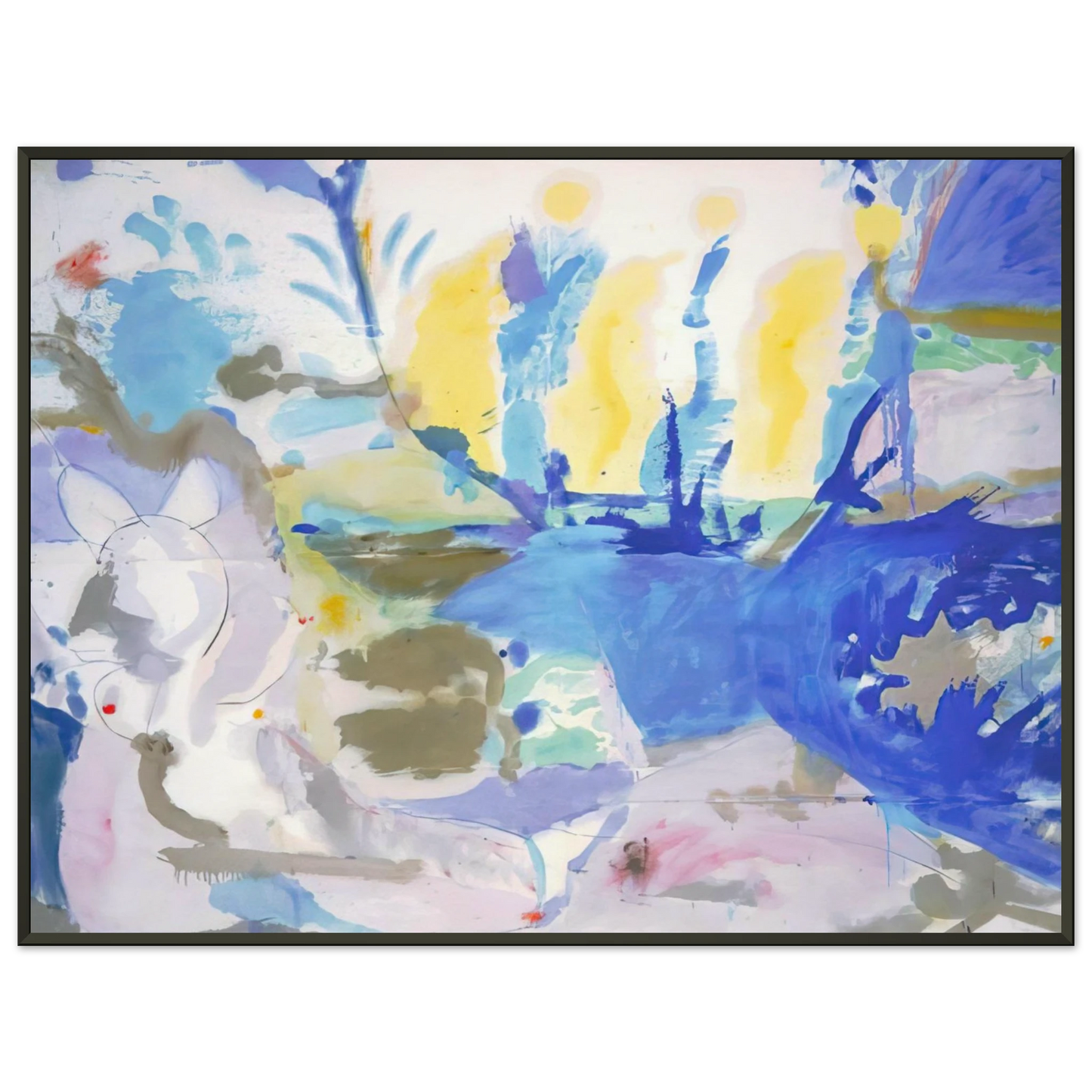 Helen Frankenthaler  Basque Beach  1958 Framed Art Print  - Aluminum Frame - 70x100 cm / 28x40 inches