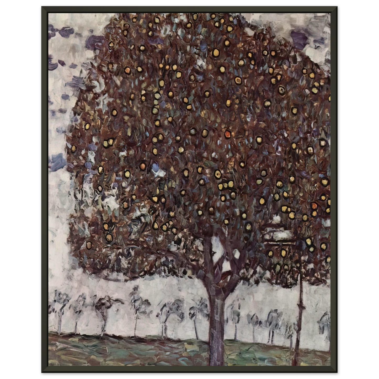 Gustav Klimt APPLE TREE II Framed Art Print - Aluminum Frame - 70x100 cm / 28x40 inches