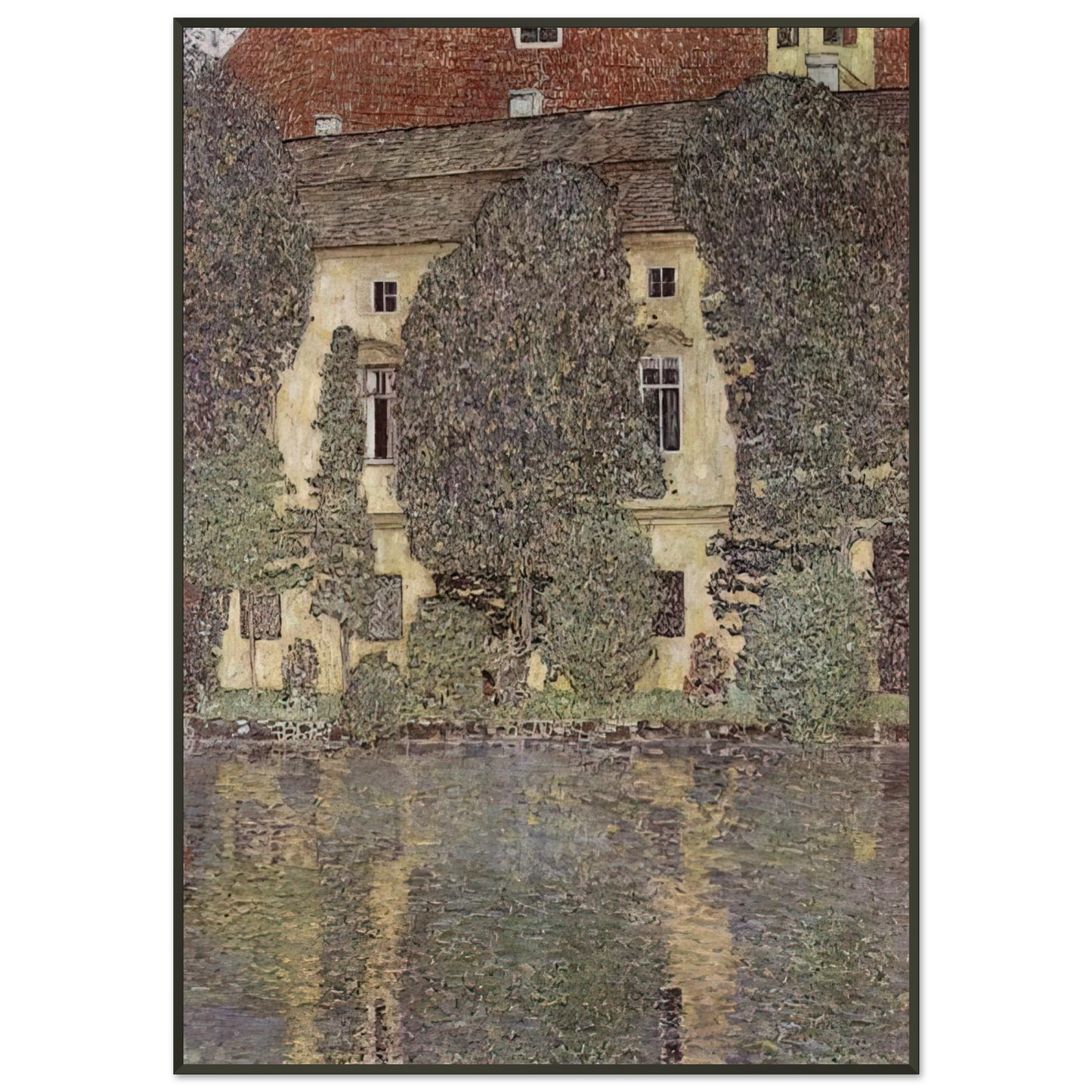 Gustav Klimt THE SCHLOSS KAMMER ON THE ATTERSEE III 1910 Framed Art Print - Aluminum Frame - 21x29.7 cm / 8x12"