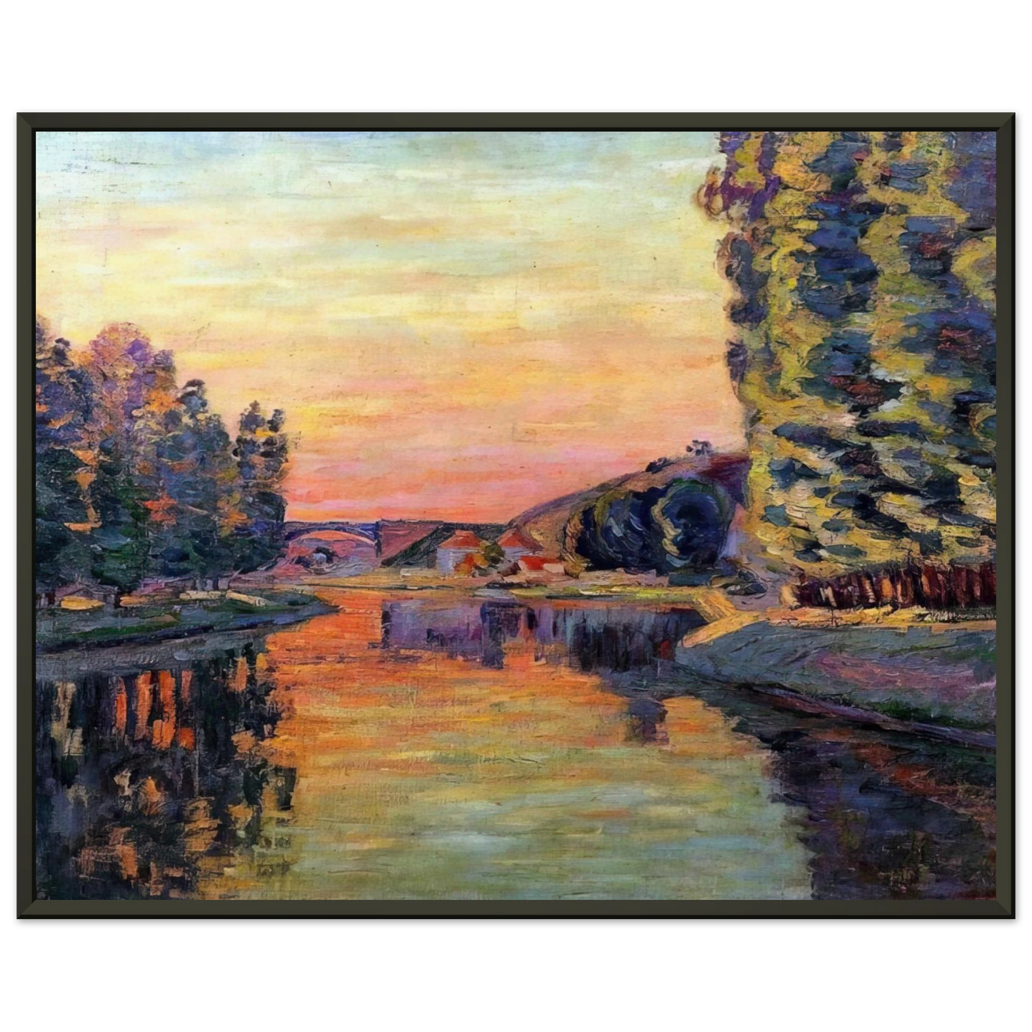 Armand Guillaumin Moret 1902 Framed Art Print - Aluminum Frame - 60x80 cm / 24x32 inches