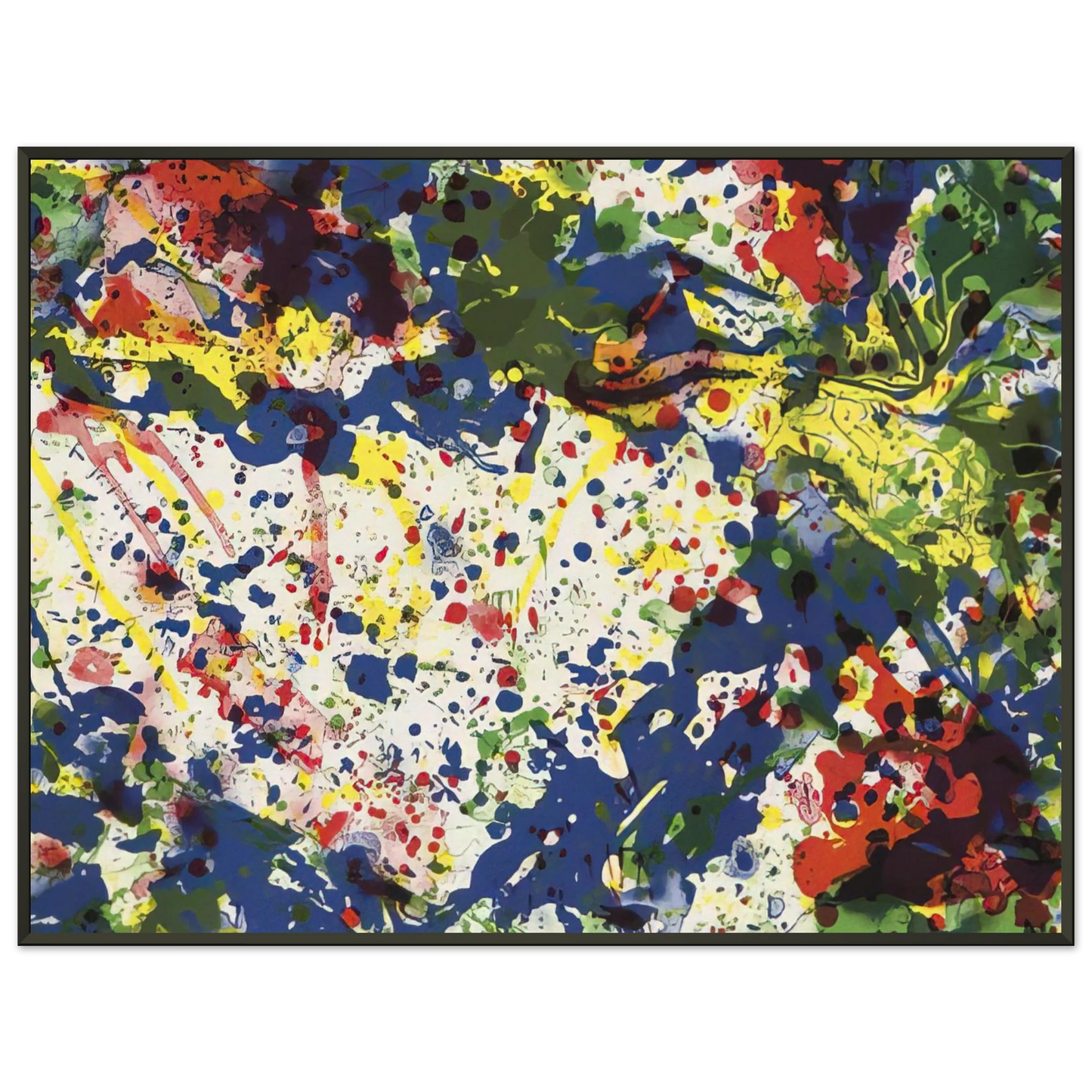 Sam Francis Untitled from Papierski Portfolio SF 355 Framed Art Print - Aluminum Frame - 60x80 cm / 24x32 inches