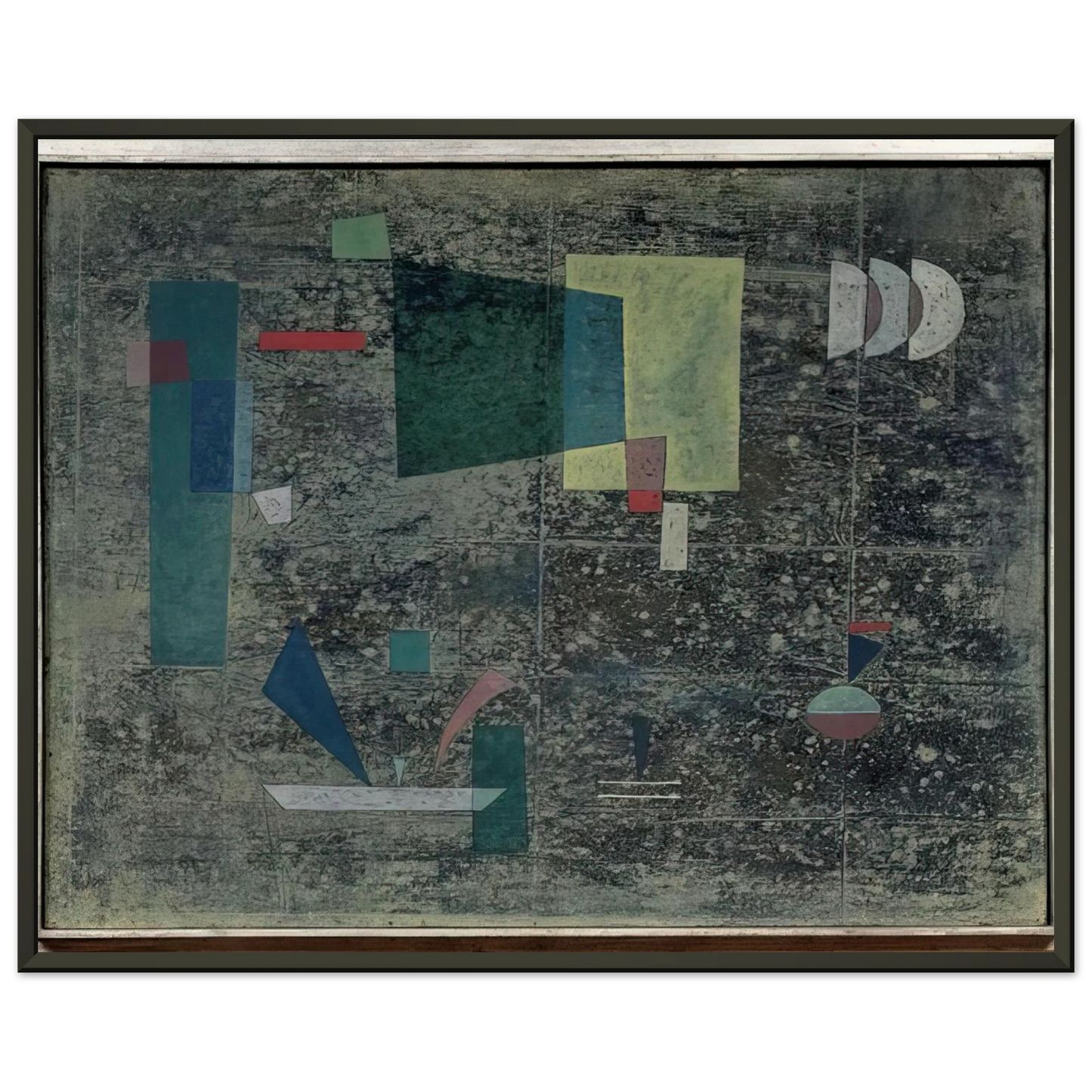 Wassily Kandinsky  CIRCULATION SLOWED 1931 Framed Art Print  - Aluminum Frame - 60x80 cm / 24x32 inches