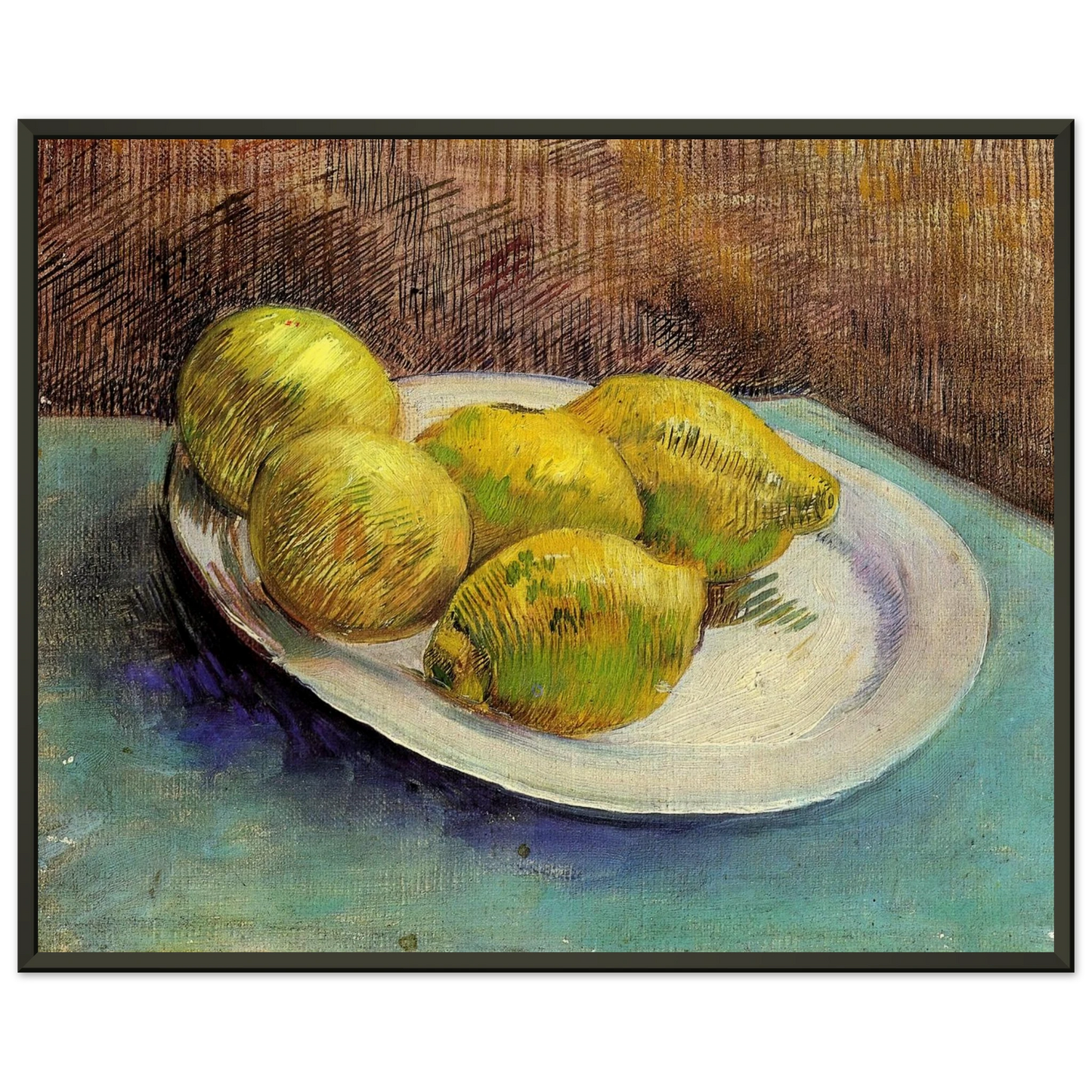 Vincent van Gogh Still Life with Lemons on a Plate Framed Art Print - Aluminum Frame - 60x80 cm / 24x32 inches