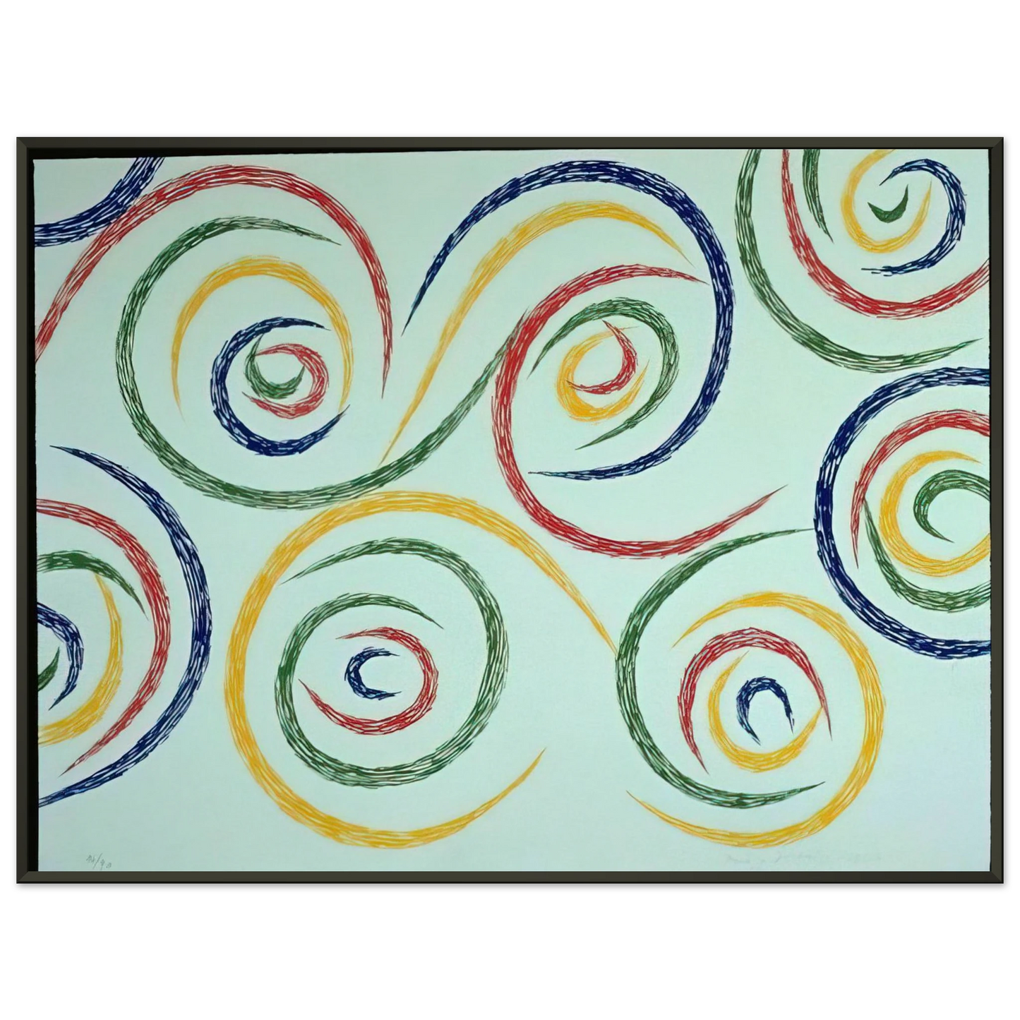 Piero Dorazio Cercles du Matin 1992 Framed Art Print - Aluminum Frame - 60x80 cm / 24x32 inches