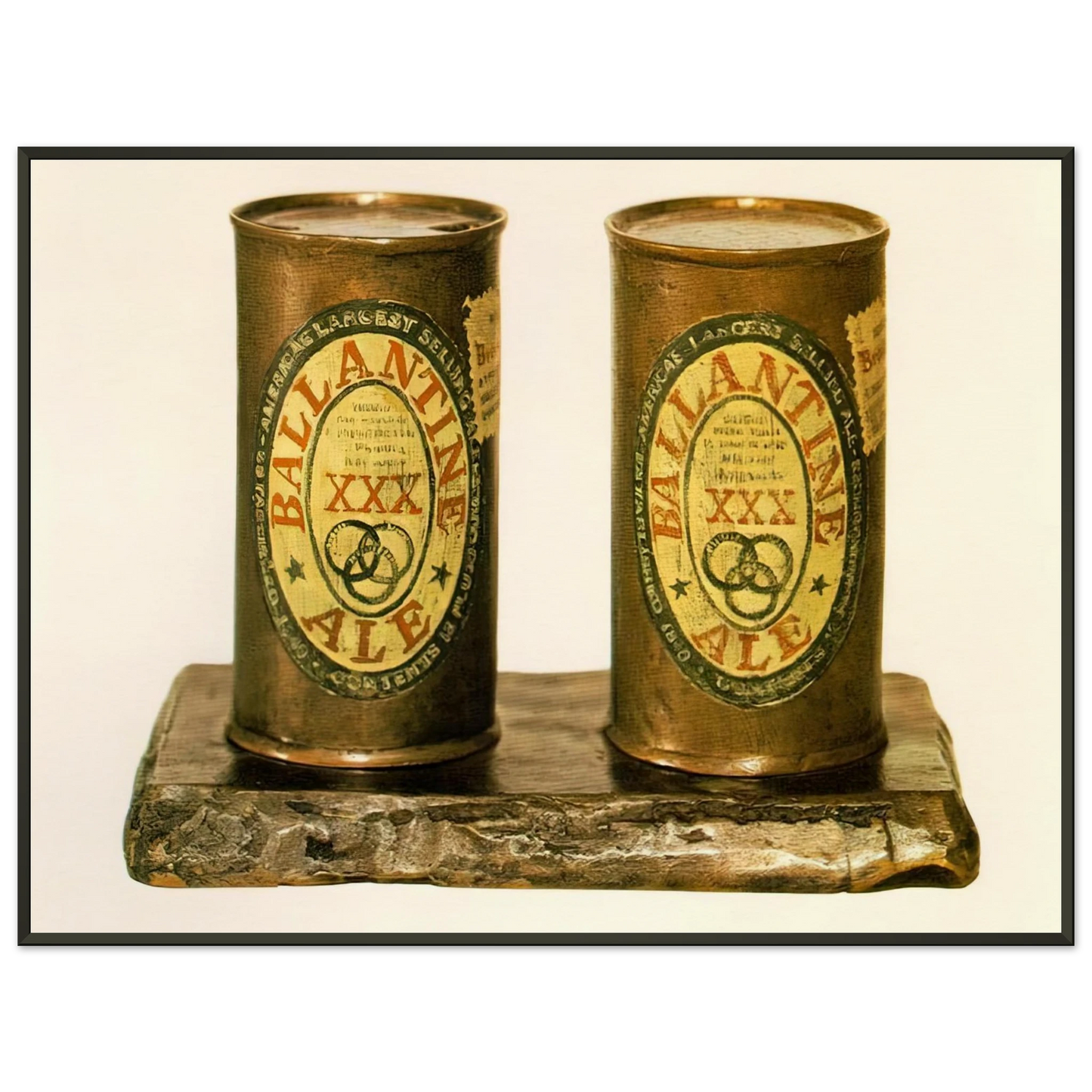 Jasper Johns ALE CANS 1964 Framed Art Print - Aluminum Frame - 70x100 cm / 28x40 inches