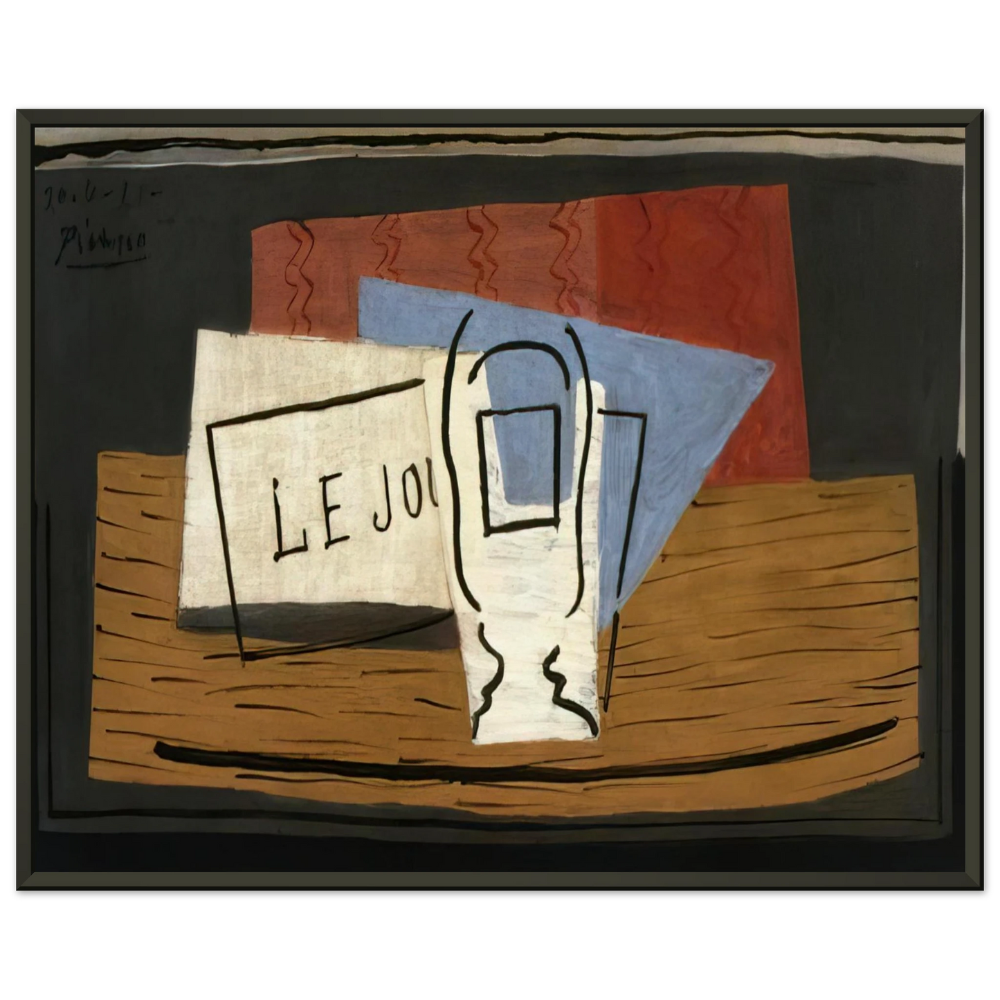 Pablo Picasso Still life 1921 Framed Art Print - Aluminum Frame - 70x100 cm / 28x40 inches