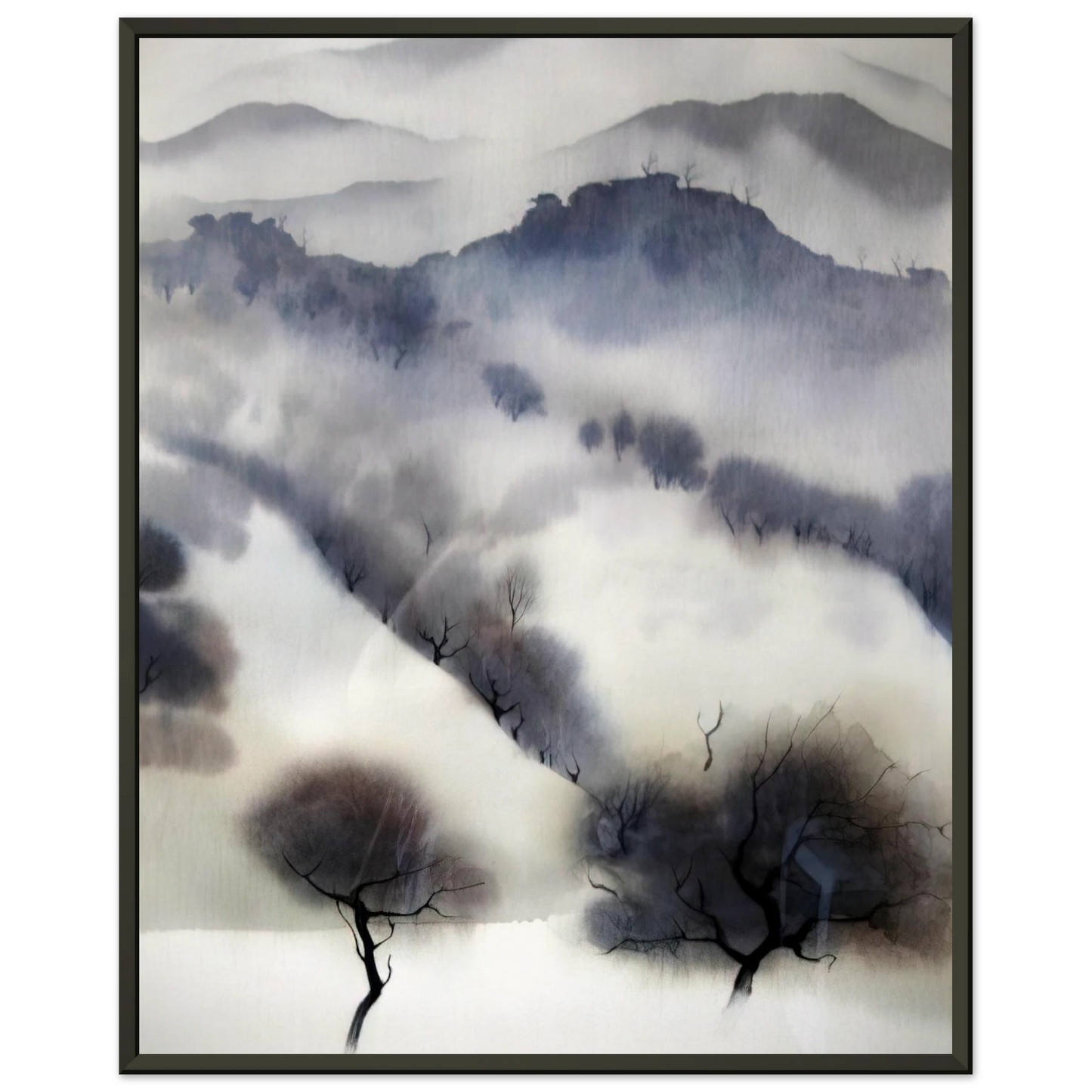 Eyvind Earle  California landscape Framed Art Print  - Aluminum Frame - 70x100 cm / 28x40 inches
