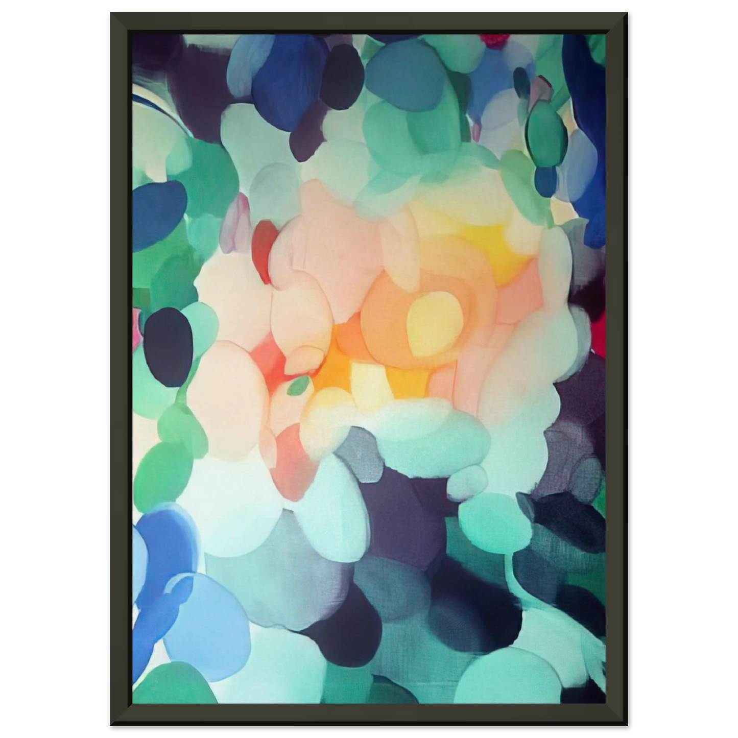 Alice Baber Golden Center in the Ladder Framed Art Print - Aluminum Frame - 70x100 cm / 28x40 inches