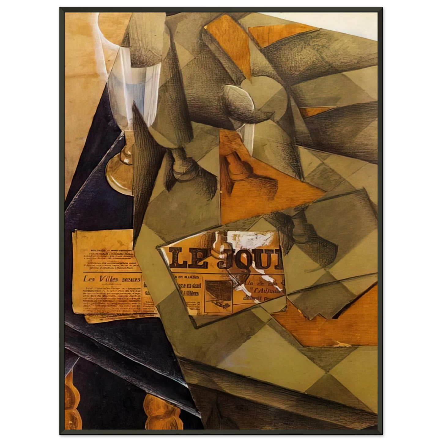 Juan Gris  STILL LIFE 1914 Framed Art Print  - Aluminum Frame - 60x80 cm / 24x32 inches