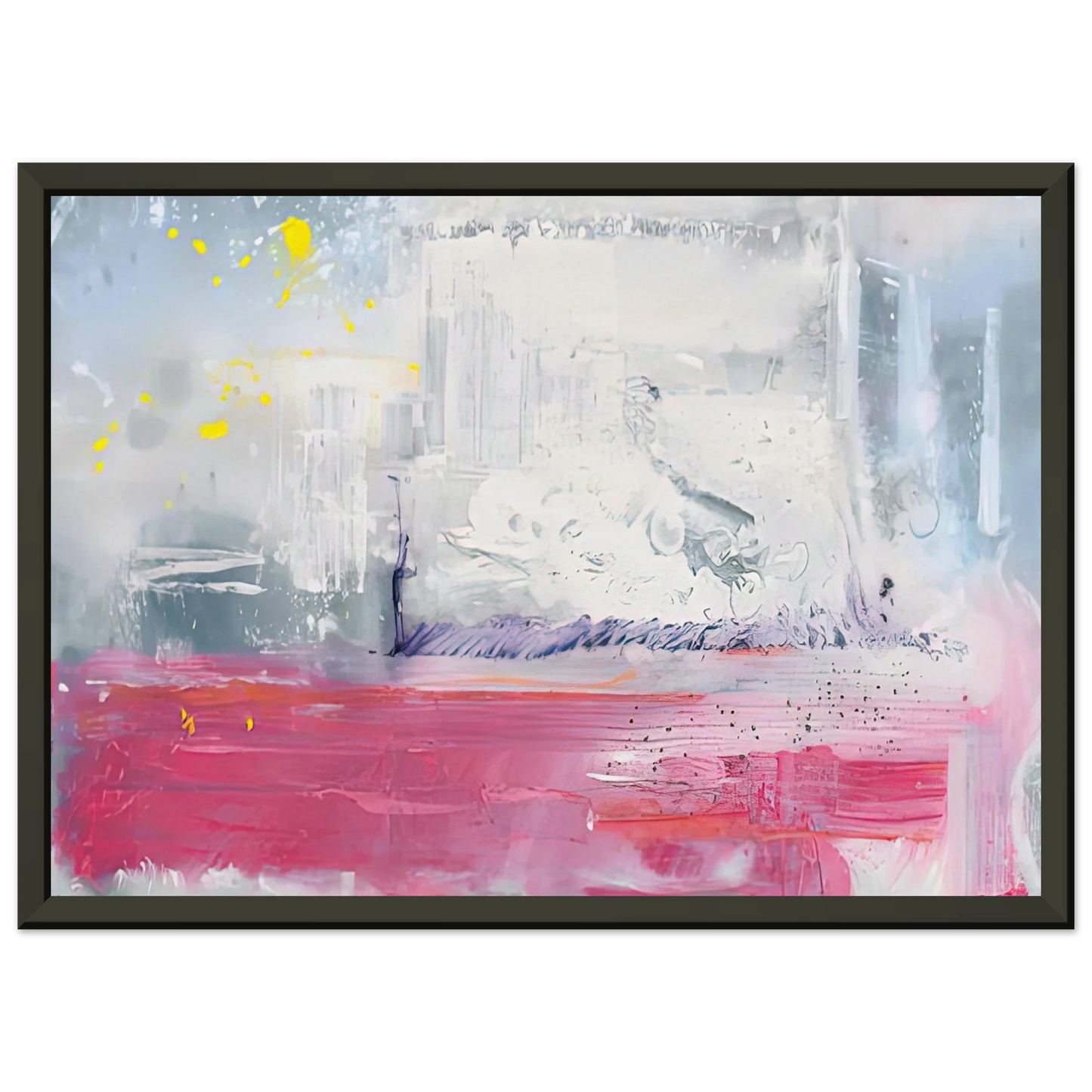 Helen Frankenthaler Hot Ice 1990 Framed Art Print - Aluminum Frame - 40x50 cm / 16x20 inches