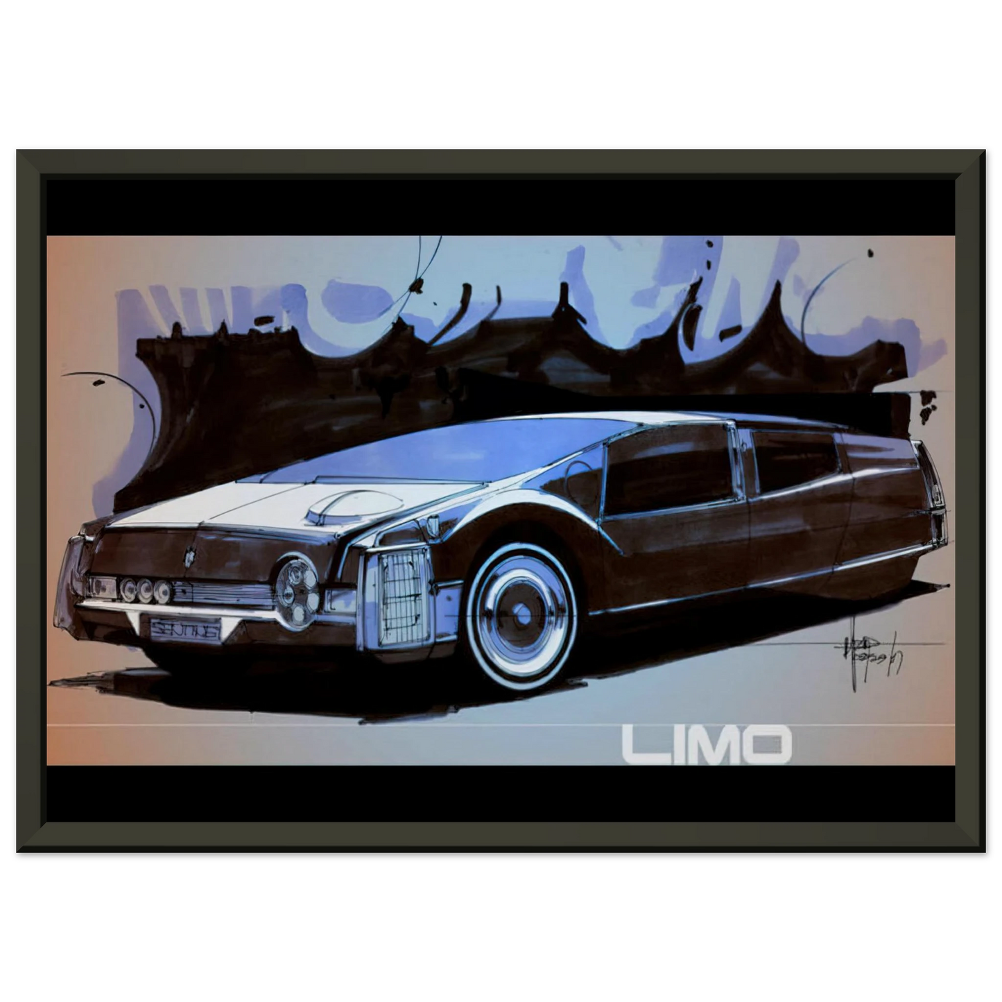 Syd Mead Syd Mead Framed Art Print - Aluminum Frame - 70x100 cm / 28x40 inches