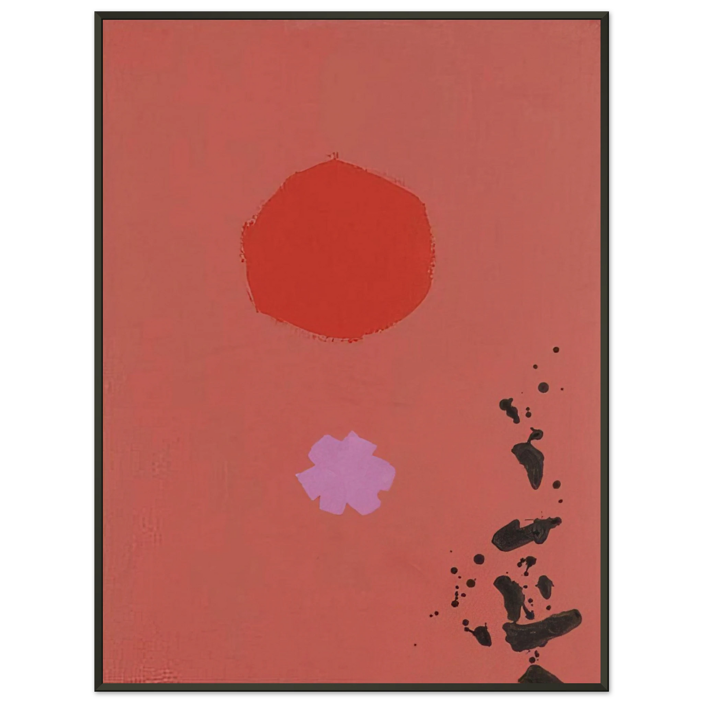 Adolph Gottlieb Orange and Lavender No 72 1970 Framed Art Print - Aluminum Frame - 60x80 cm / 24x32 inches