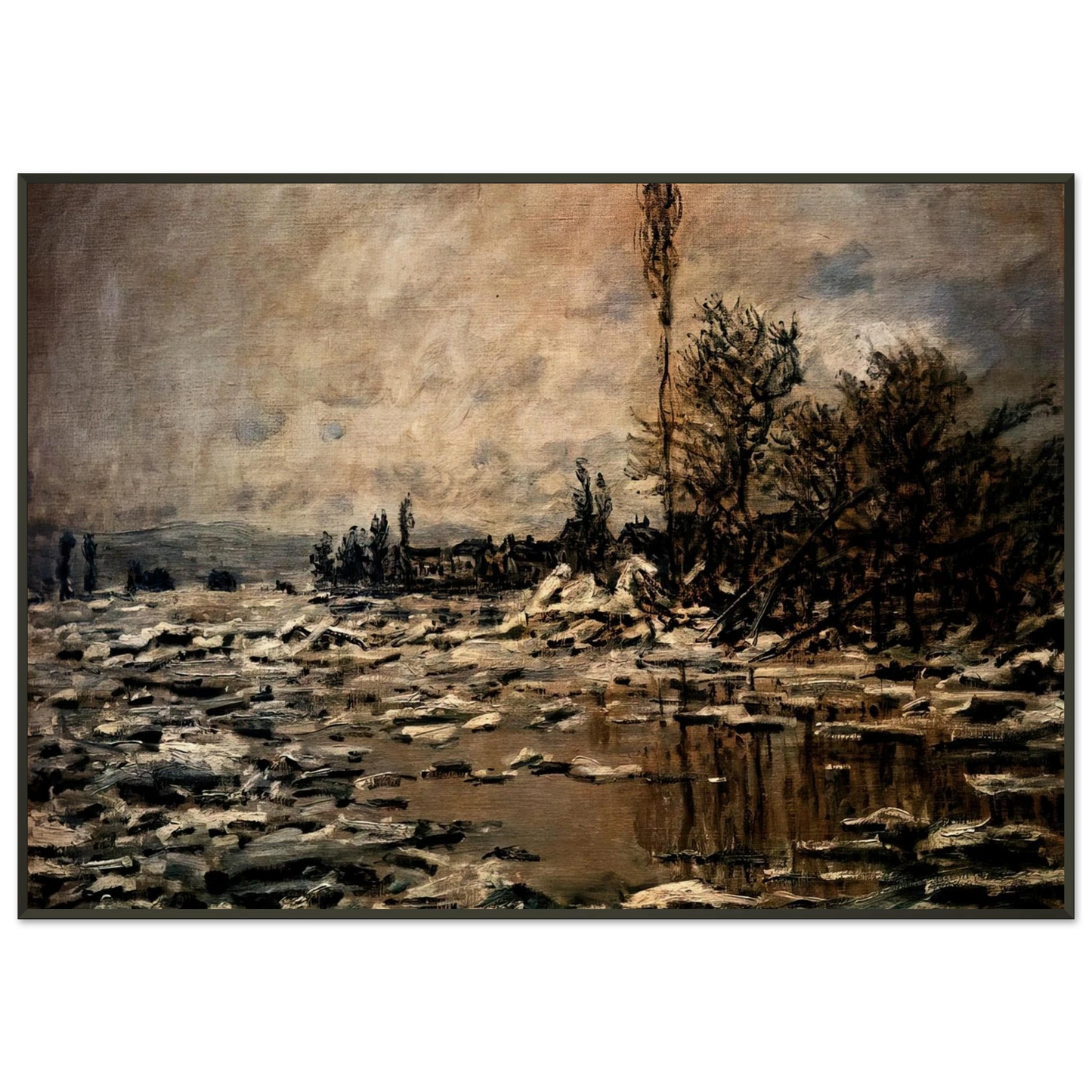 claude monet  The Breakup of the Ice Framed Art Print  - Aluminum Frame - Default Title