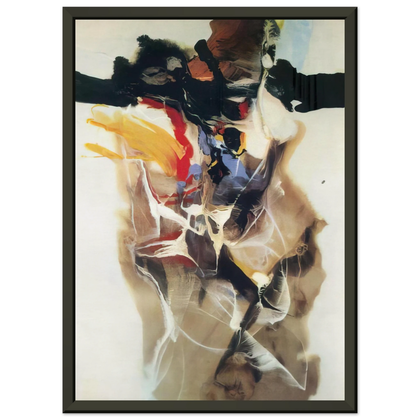 Paul Jenkins  Phenomena High Octane  1960 Framed Art Print  - Aluminum Frame - 60x80 cm / 24x32 inches