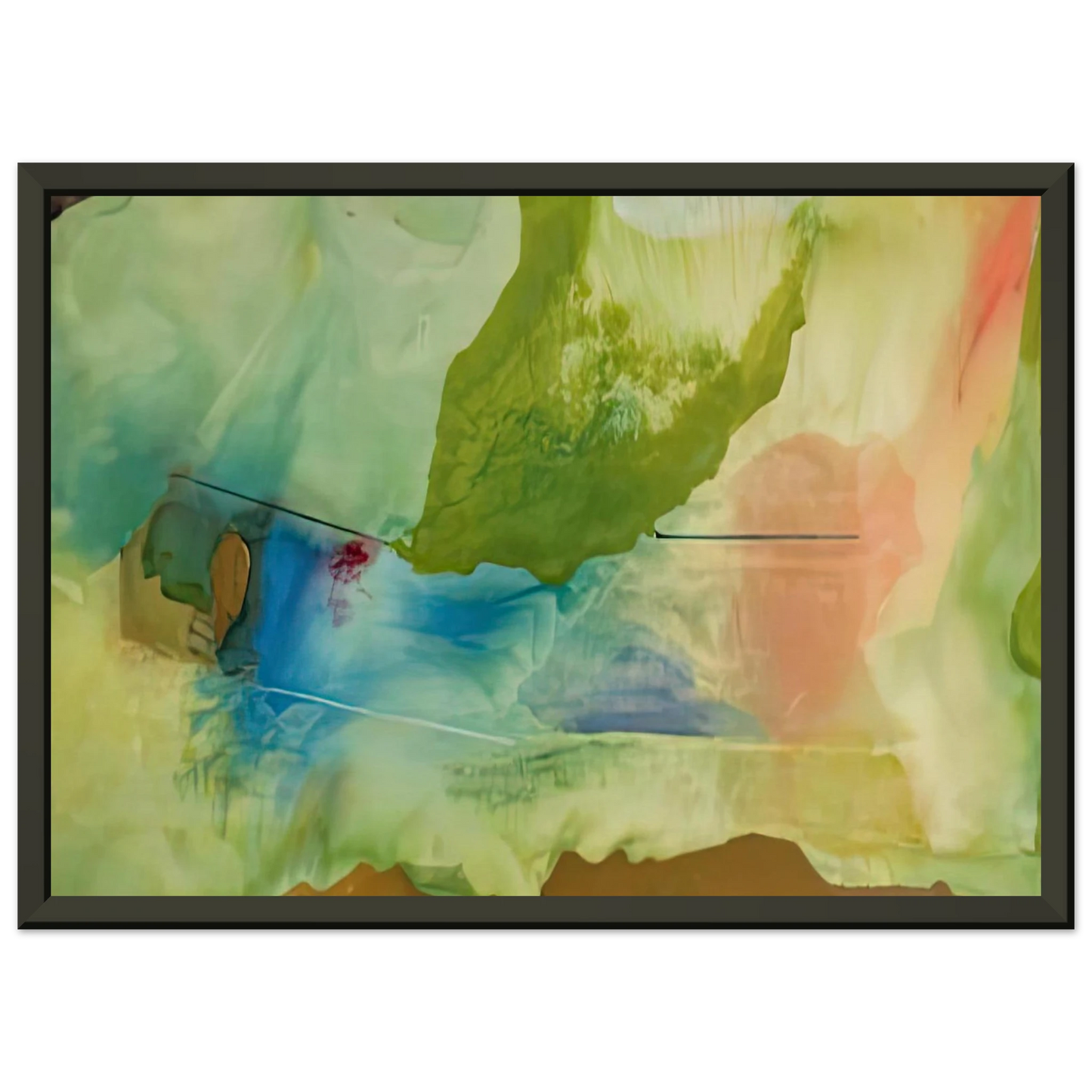 Helen Frankenthaler  Hint from Bassano 1973 Framed Art Print  - Aluminum Frame - 40x50 cm / 16x20 inches
