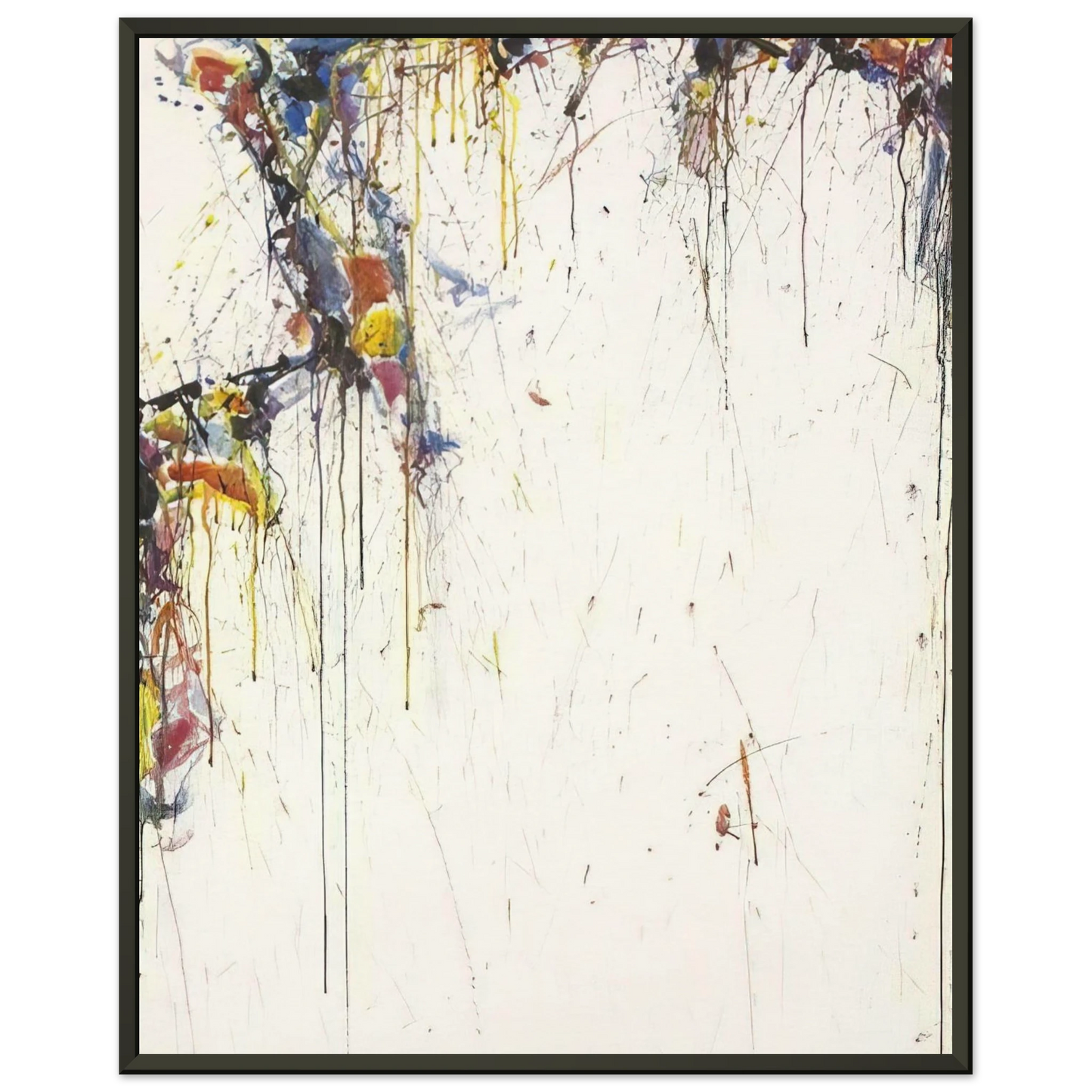 Sam Francis Japan Line Series No 1 Composition Framed Art Print - Aluminum Frame - 40x50 cm / 16x20 inches