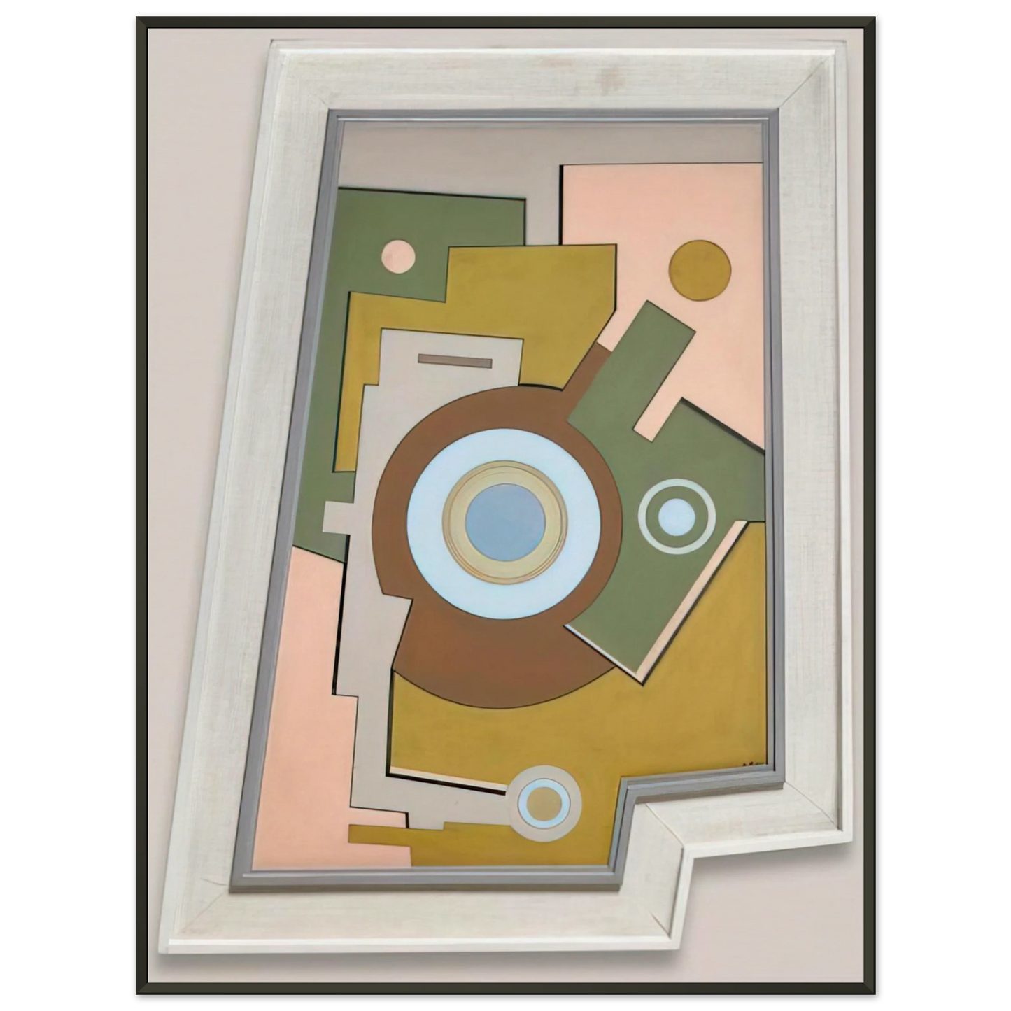 Carmelo Arden Quin Blue Circle 1947 Framed Art Print - Aluminum Frame - 70x100 cm / 28x40 inches