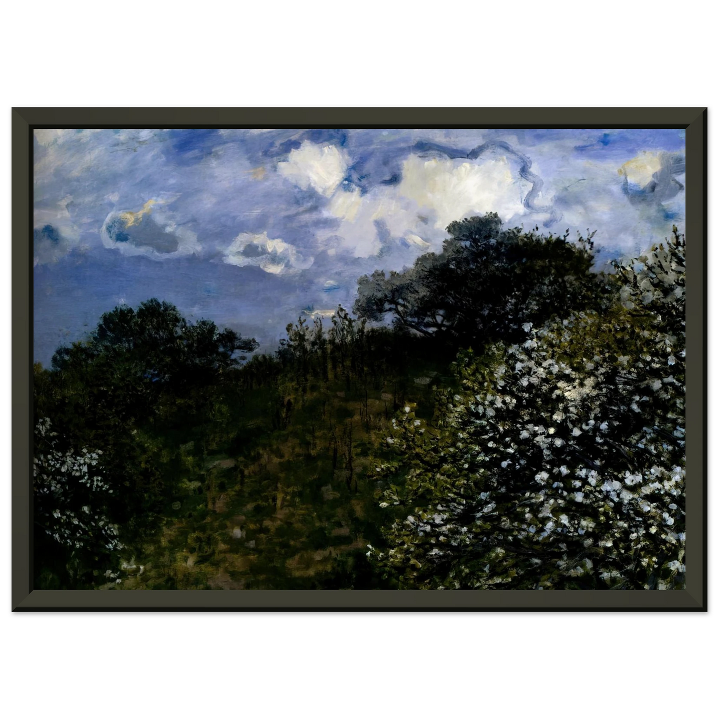 claude monet Spring Framed Art Print - Aluminum Frame - 60x80 cm / 24x32 inches