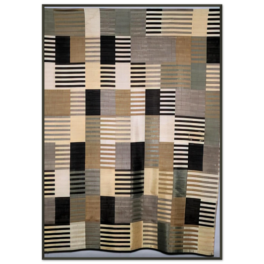 Anni Albers  WALL HANGING 1926 Framed Art Print  - Aluminum Frame - 21x29.7 cm / 8x12"