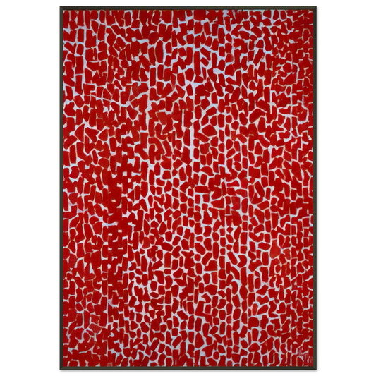 Alma Woodsey Thomas  RED ROSE CANTATA 1973 Framed Art Print  - Aluminum Frame - 21x29.7 cm / 8x12"