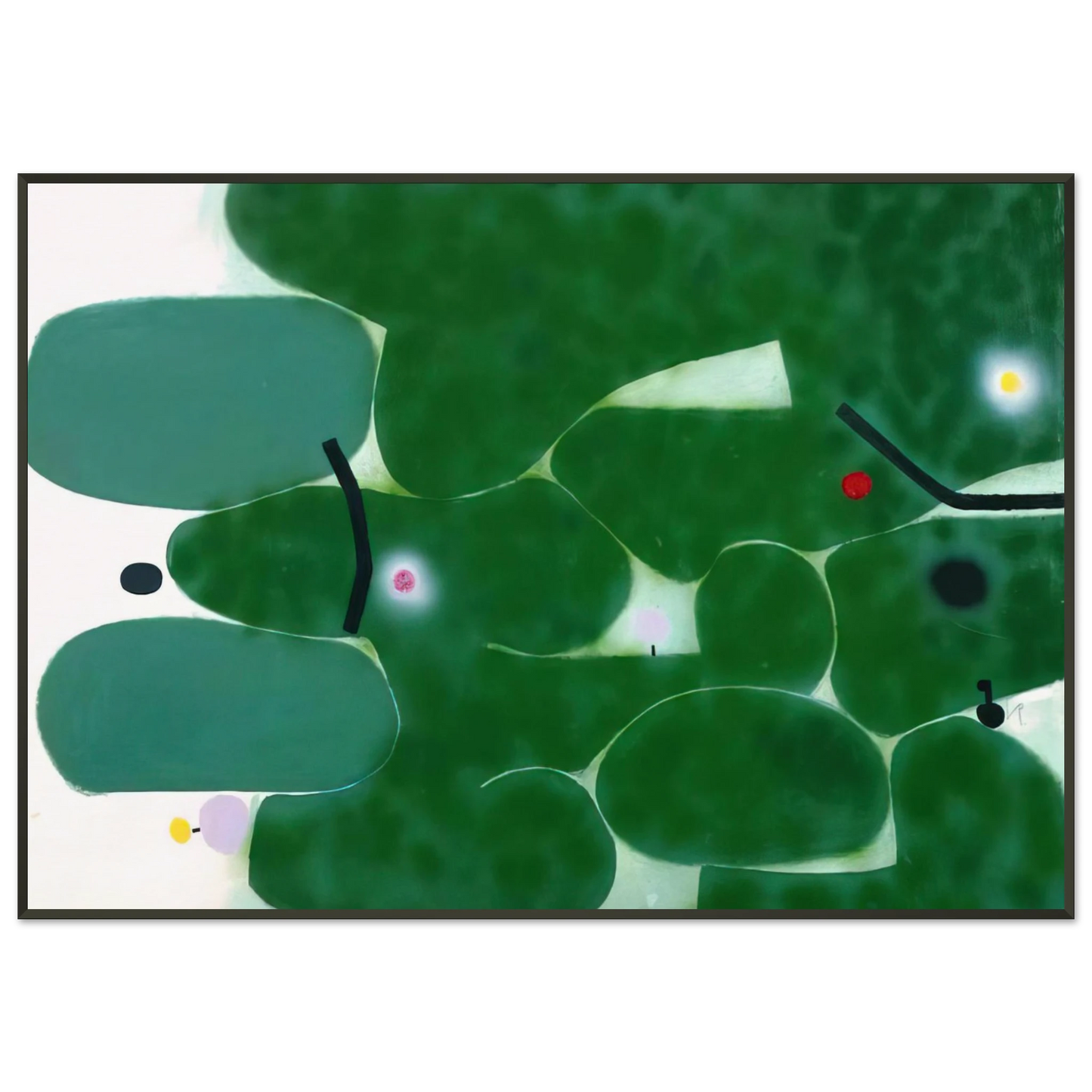 Victor Pasmore The Green Earth 1980 Framed Art Print - Aluminum Frame - 21x29.7 cm / 8x12"