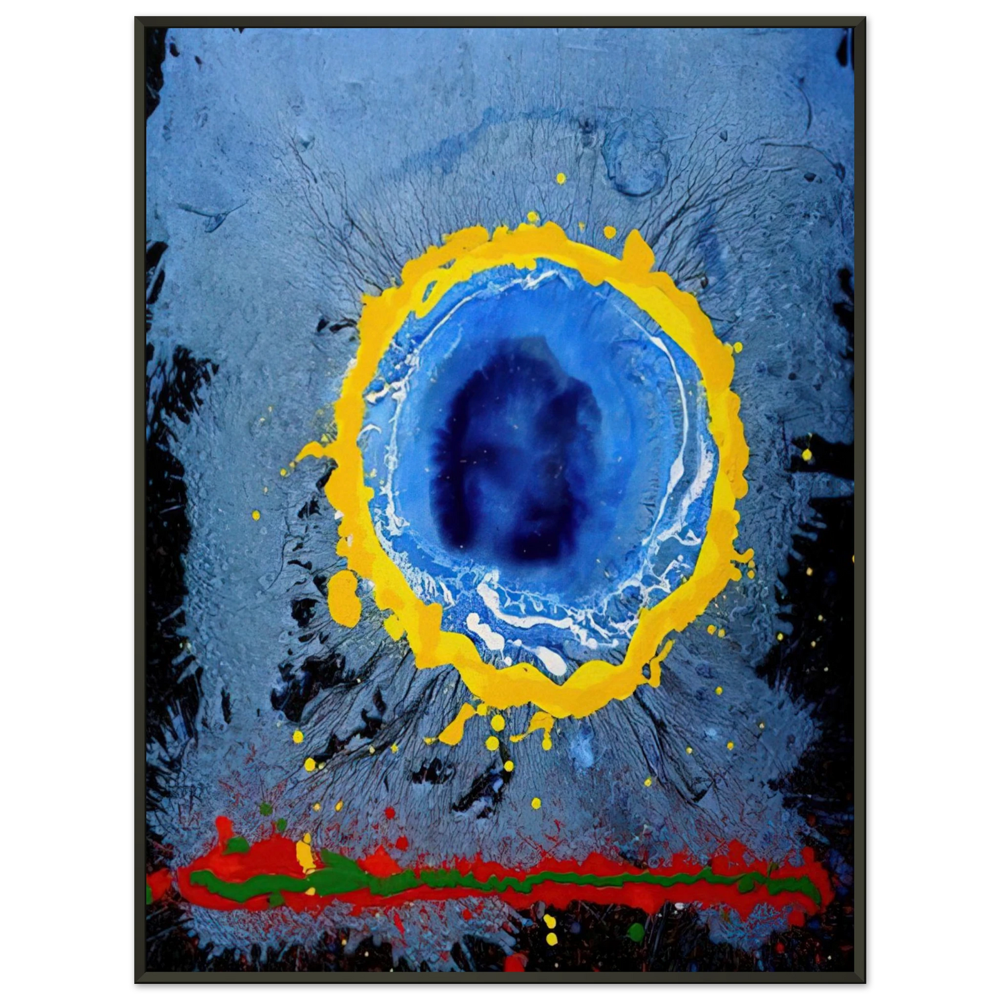 John Hoyland Moons Milk 2009 Framed Art Print - Aluminum Frame - 70x100 cm / 28x40 inches