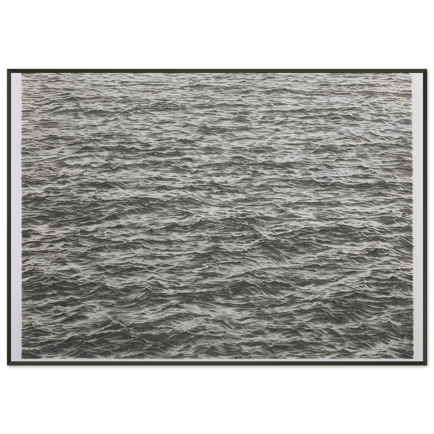 Vija Celmins OCEAN 1975 Framed Art Print - Aluminum Frame - 21x29.7 cm / 8x12"