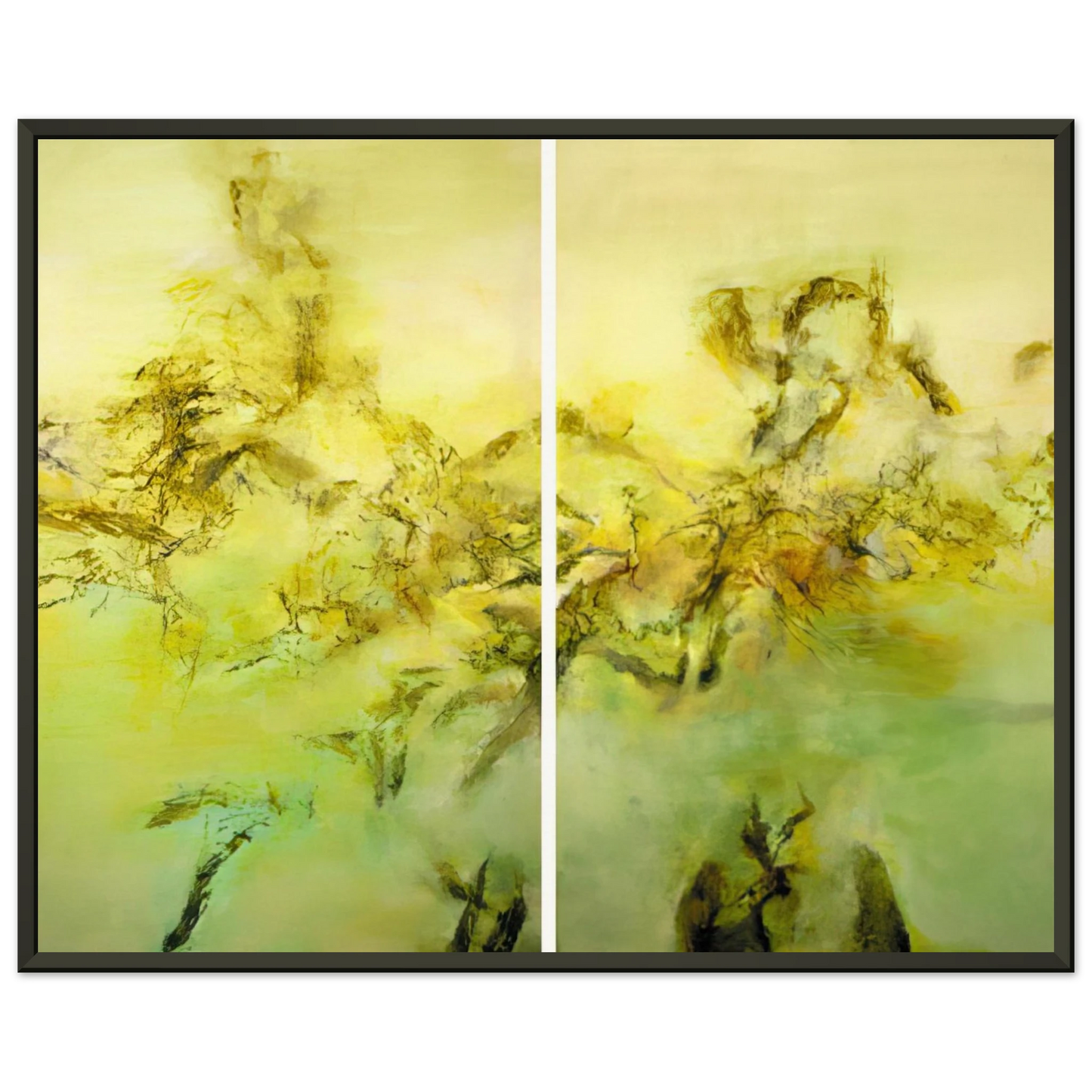 Zao WouKi 27 10 2002 2002 Framed Art Print - Aluminum Frame - 70x100 cm / 28x40 inches