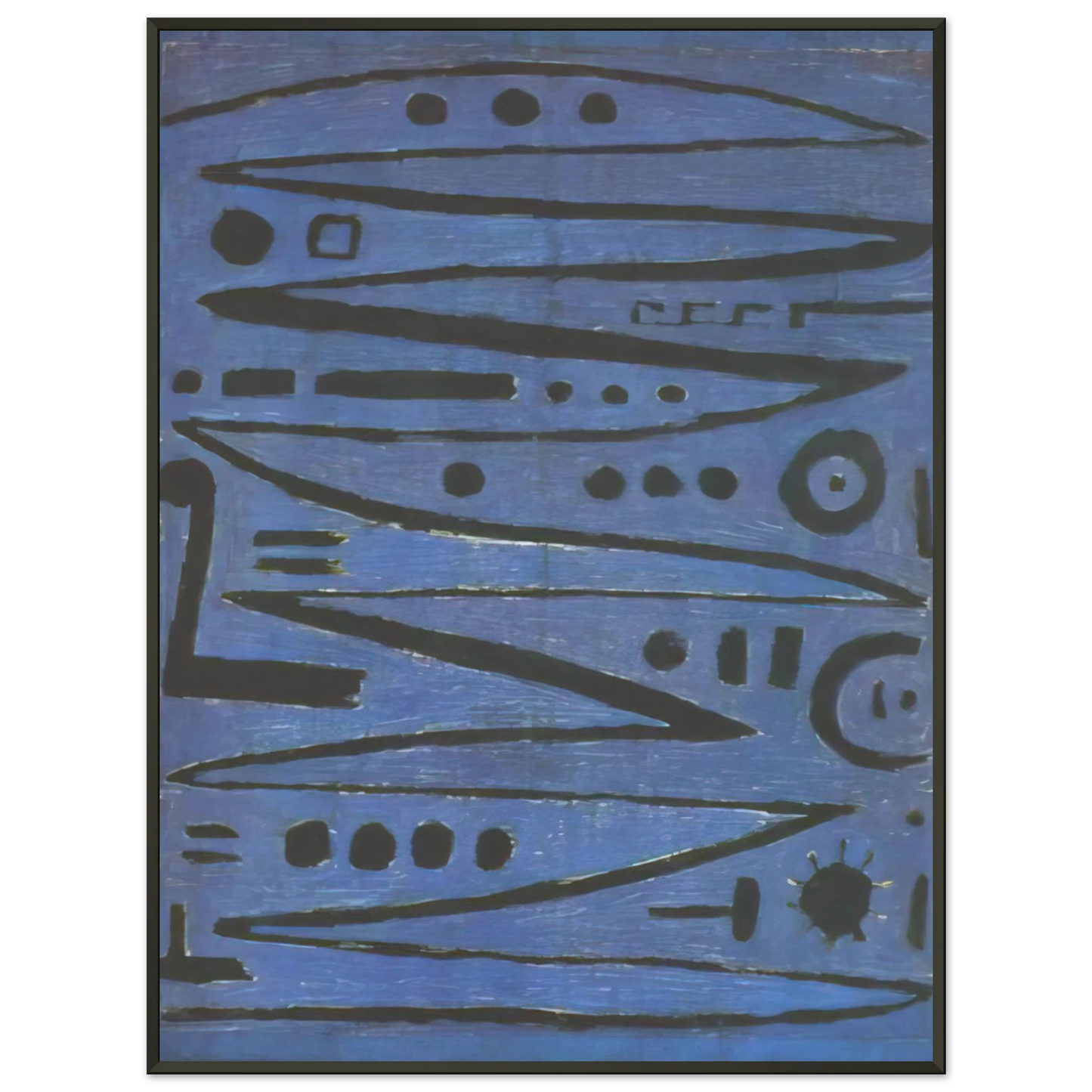 Paul Klee  HEROIC FIDDLING 1938 Framed Art Print  - Aluminum Frame - 40x50 cm / 16x20 inches