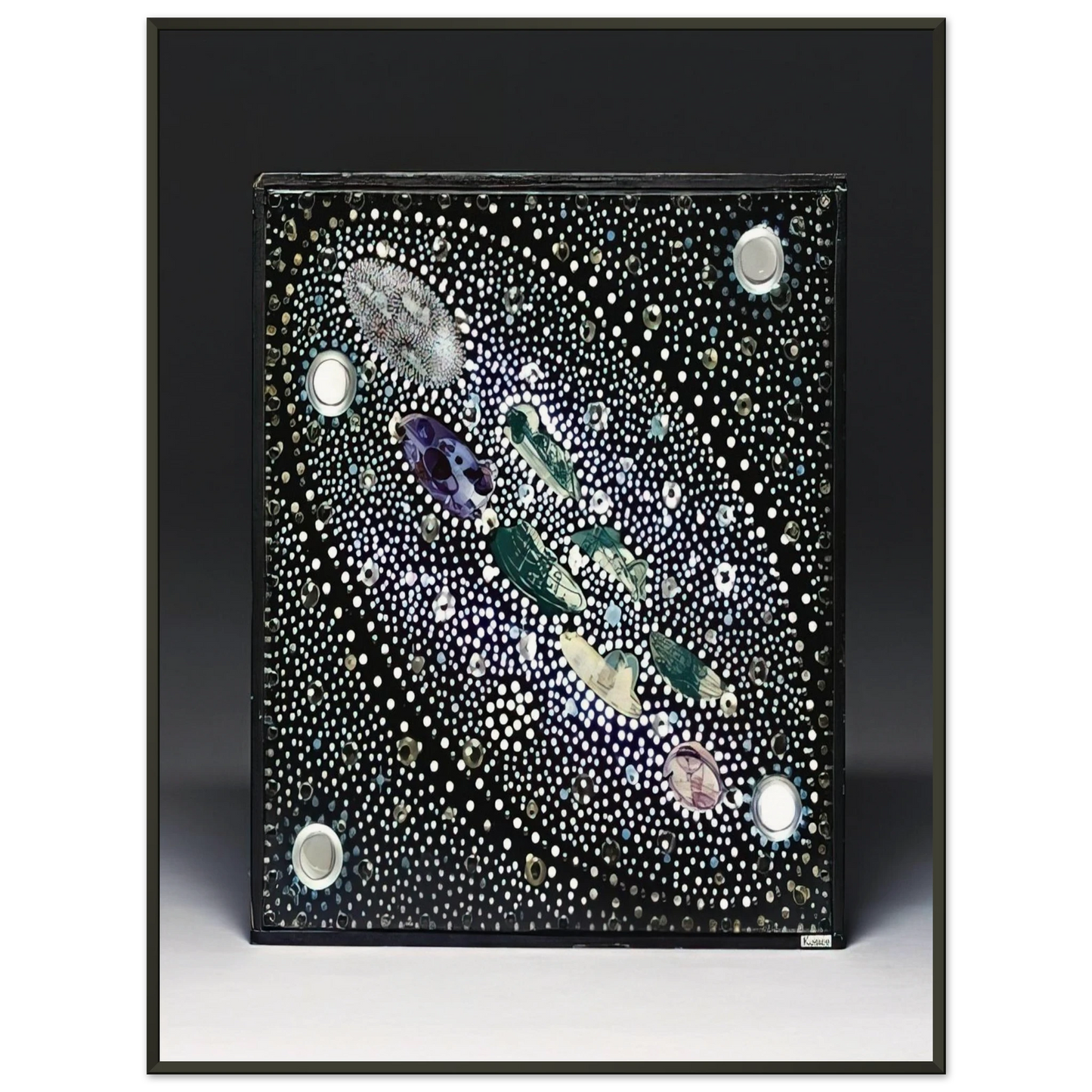 Gyula Kosice Constelacion y Habitat Hidroespacial 1980 Framed Art Print - Aluminum Frame - 70x100 cm / 28x40 inches