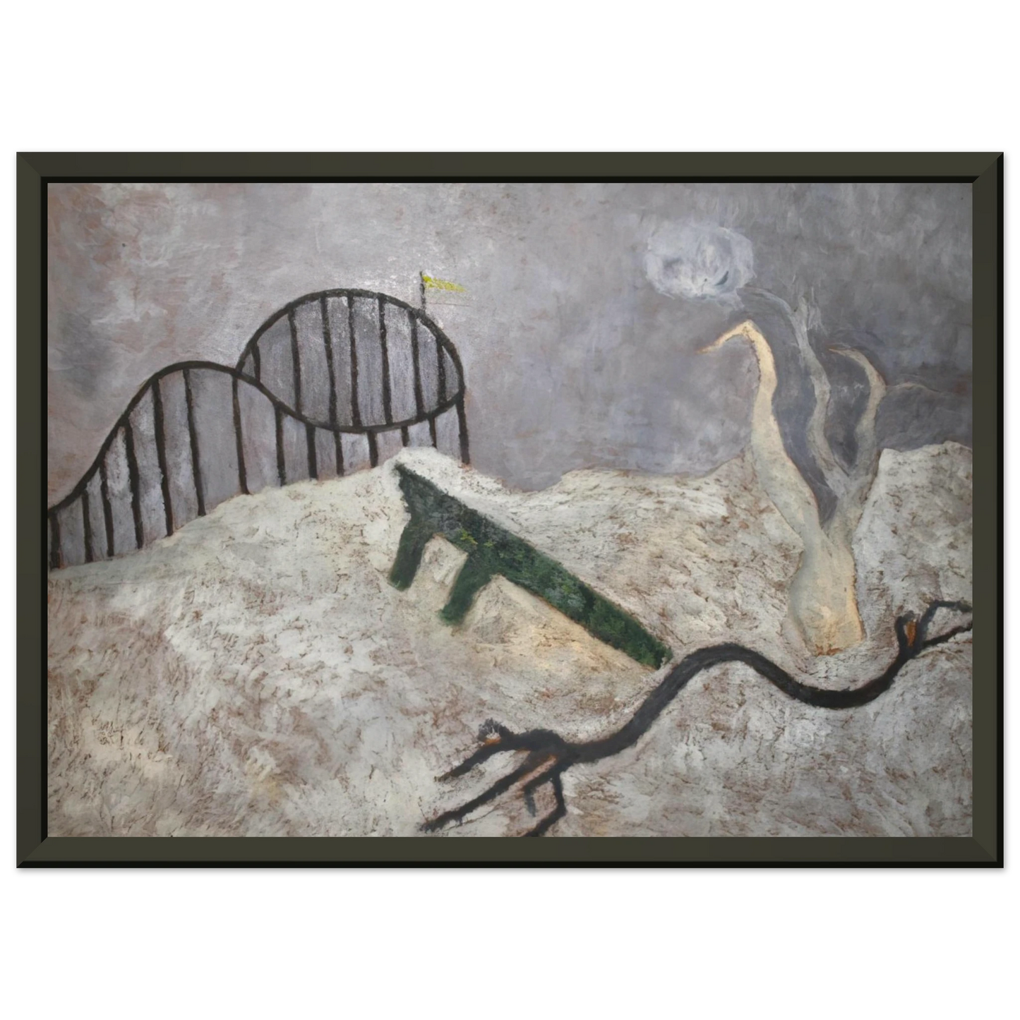 Theodoros Stamos Coney Island 1945 Framed Art Print - Aluminum Frame - 60x80 cm / 24x32 inches