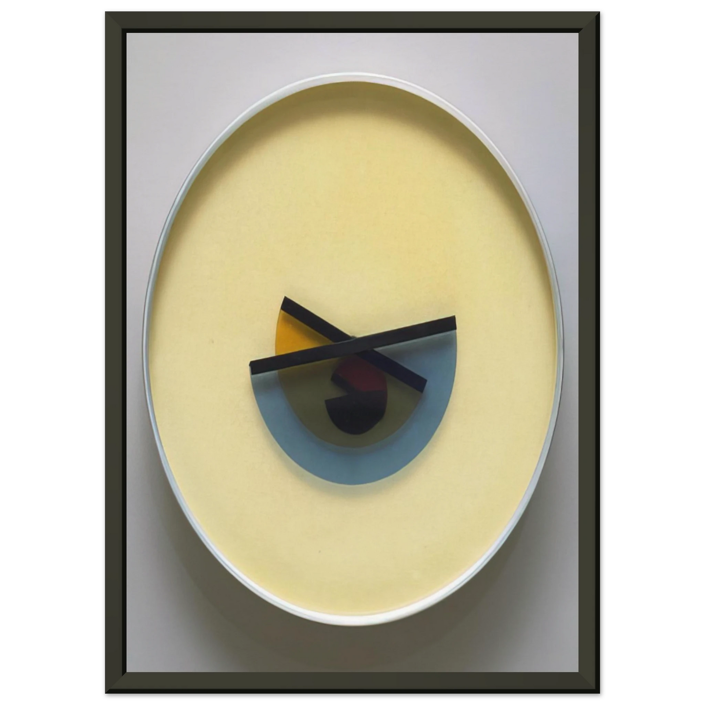 Bruno Munari LOra X Clock 1945 Framed Art Print - Aluminum Frame - 40x50 cm / 16x20 inches