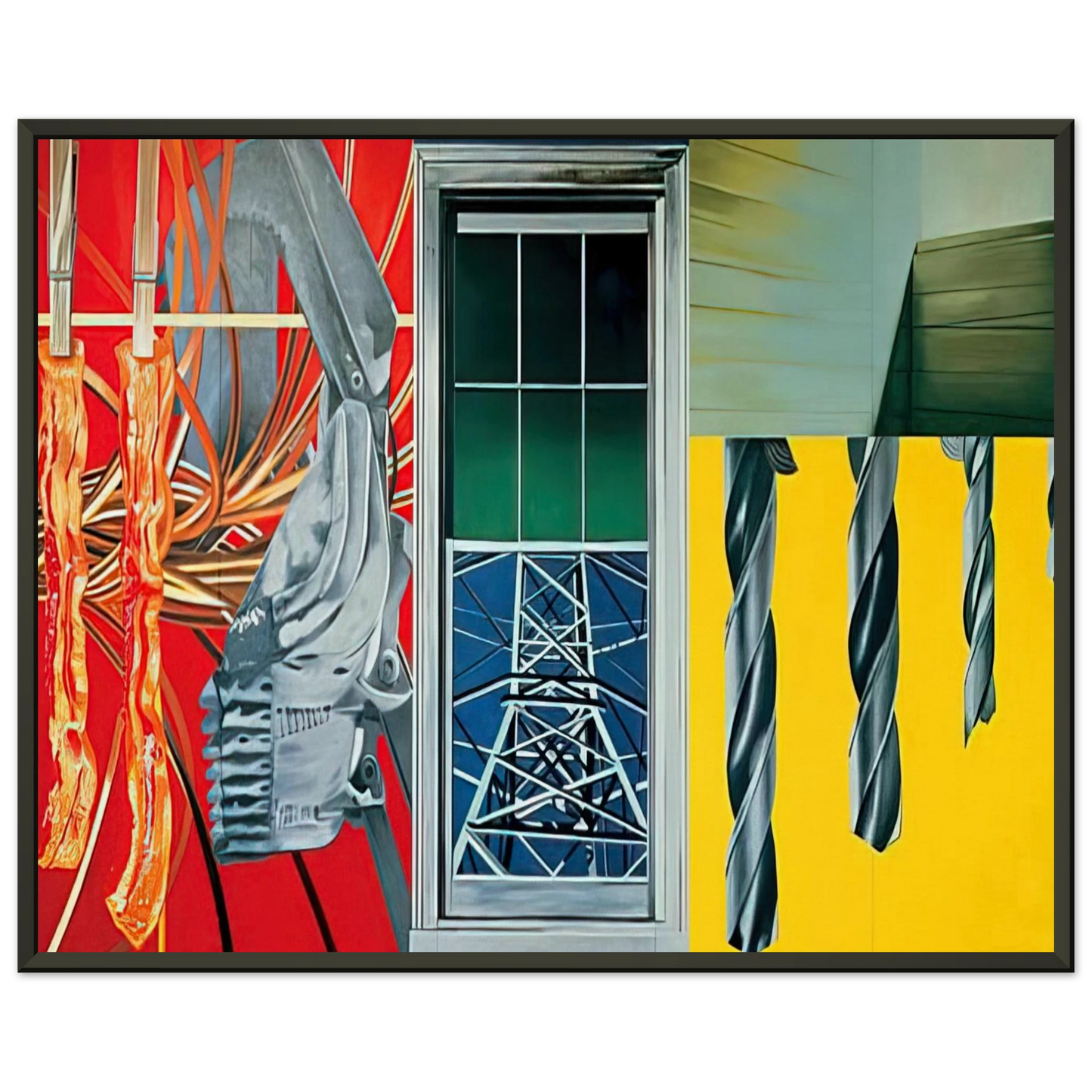 James Rosenquist Industrial Cottage Framed Art Print - Aluminum Frame - 70x100 cm / 28x40 inches