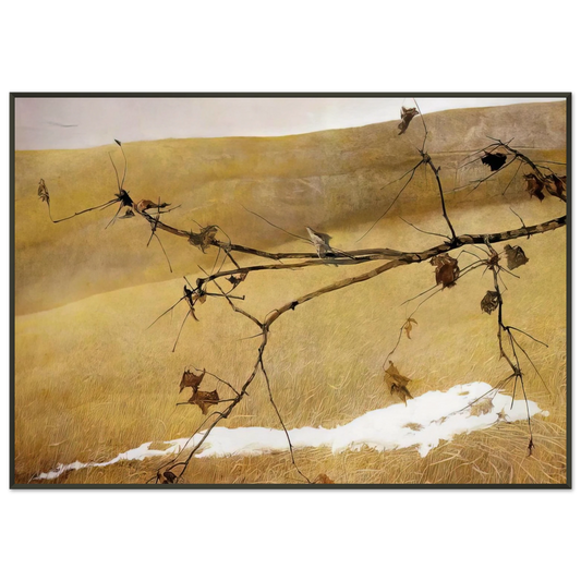Andrew Wyeth  LONG LIMB Framed Art Print  - Aluminum Frame - 21x29.7 cm / 8x12"