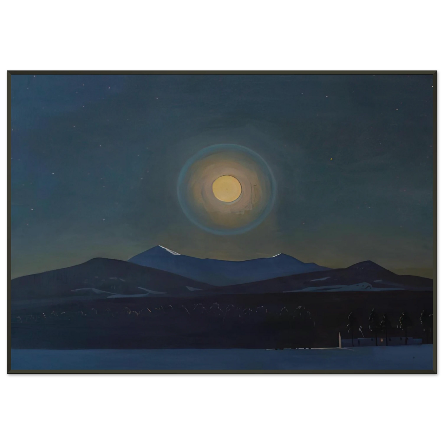 Rockwell Kent Moonlight Winter Framed Art Print - Aluminum Frame - 21x29.7 cm / 8x12"