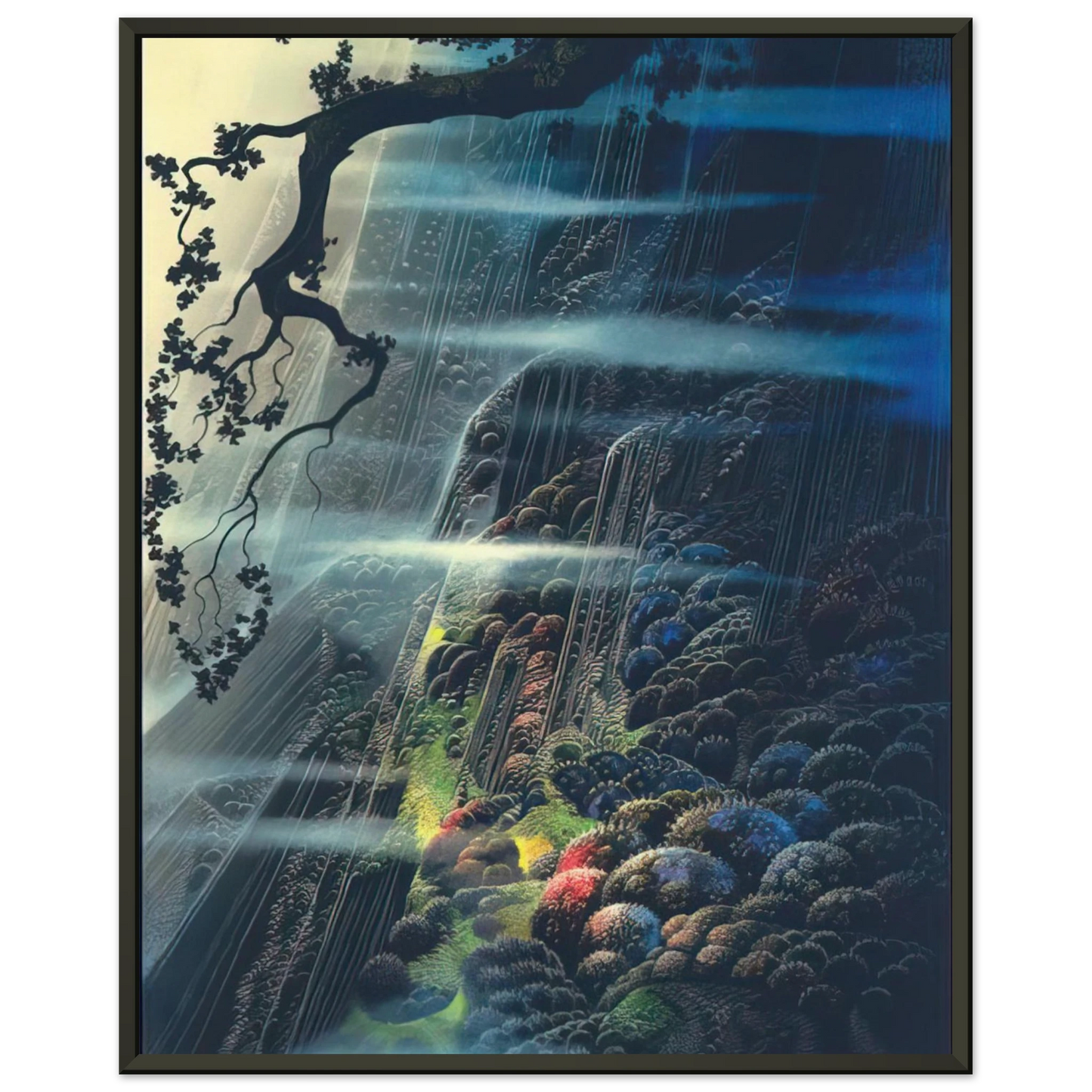 Eyvind Earle  Evening Magic Framed Art Print  - Aluminum Frame - 60x80 cm / 24x32 inches