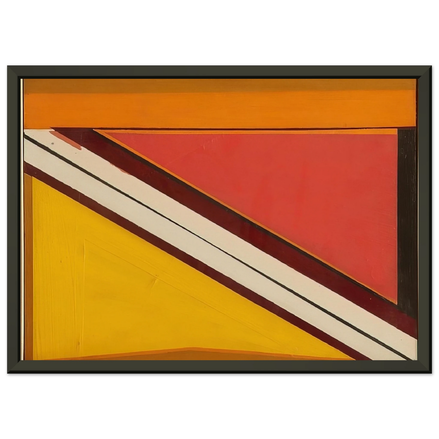 Larry Zox Diagonal 4 1963 Framed Art Print - Aluminum Frame - 70x100 cm / 28x40 inches
