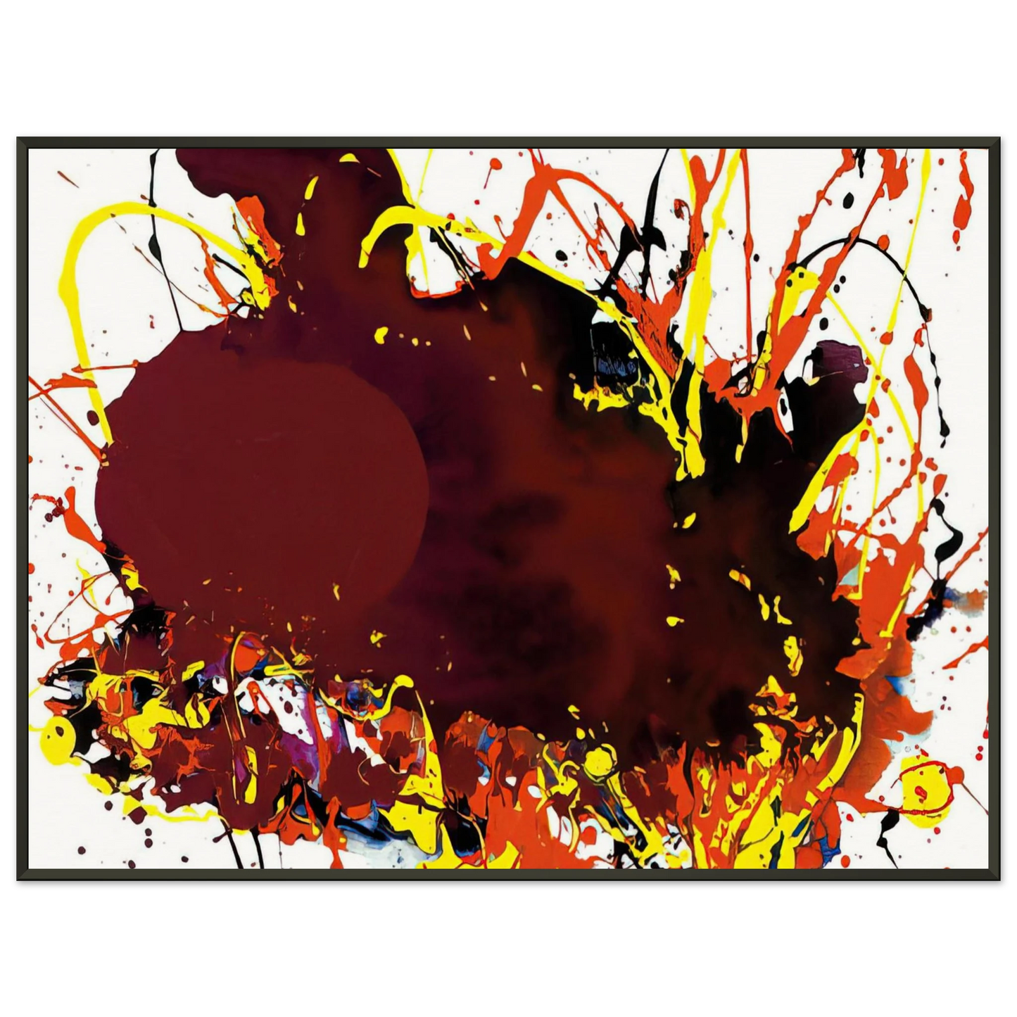 Sam Francis Untitled SFP94139 SFF 1809 Framed Art Print - Aluminum Frame - 40x50 cm / 16x20 inches