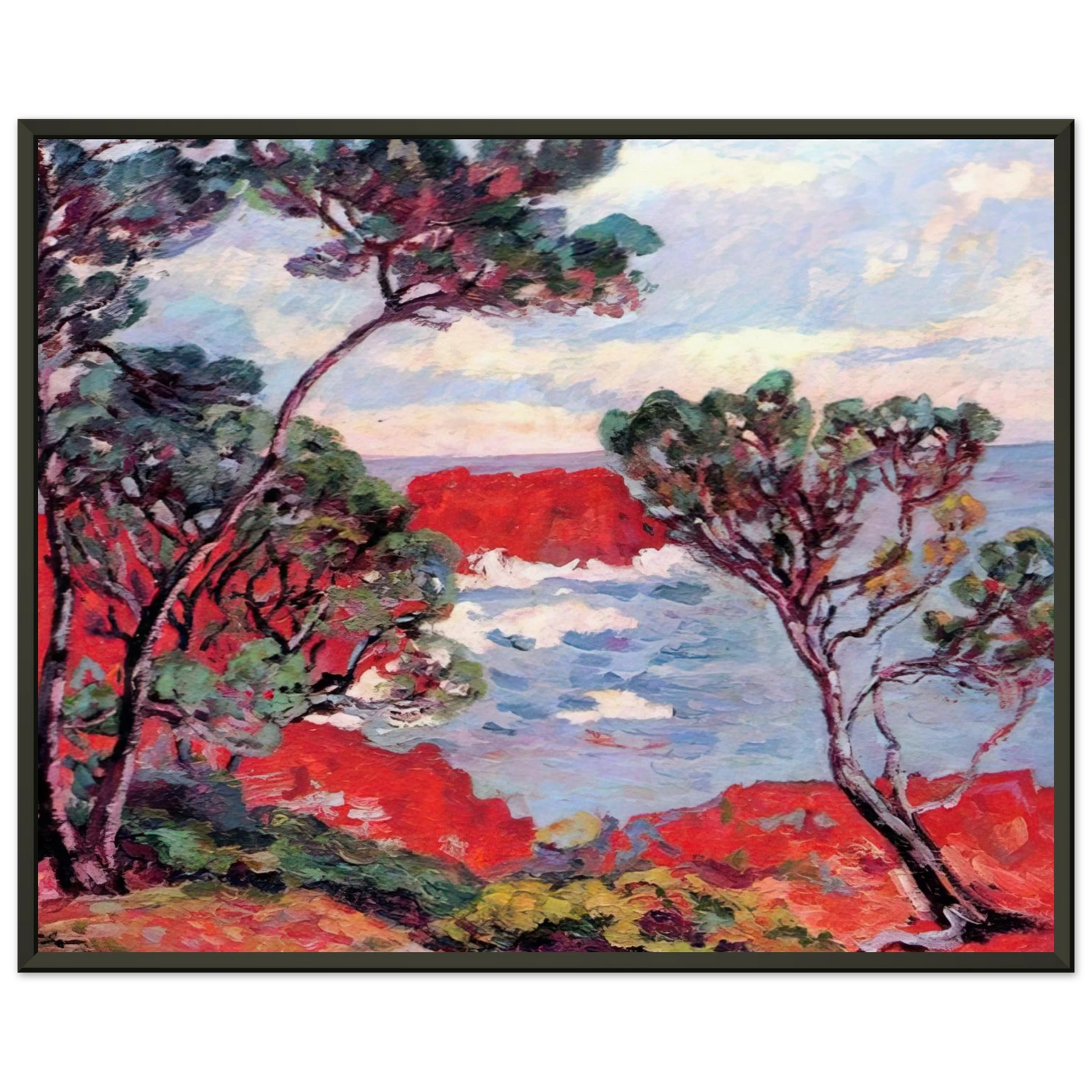 Armand Guillaumin Les rochers rouges 1894 Framed Art Print - Aluminum Frame - 40x50 cm / 16x20 inches